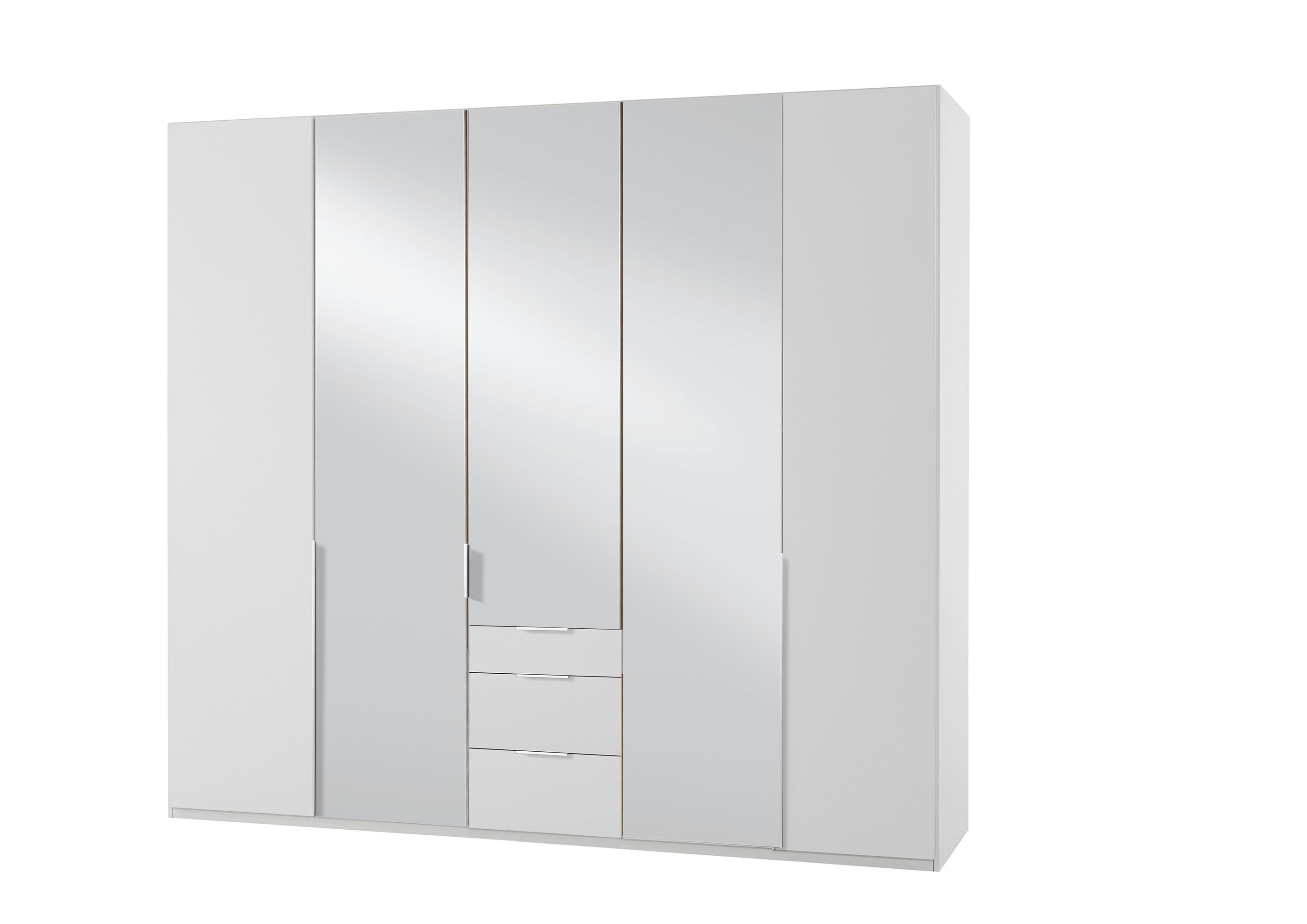 Wimex - Armoire New York A - P01415 - Blanc - 225x236x58cm