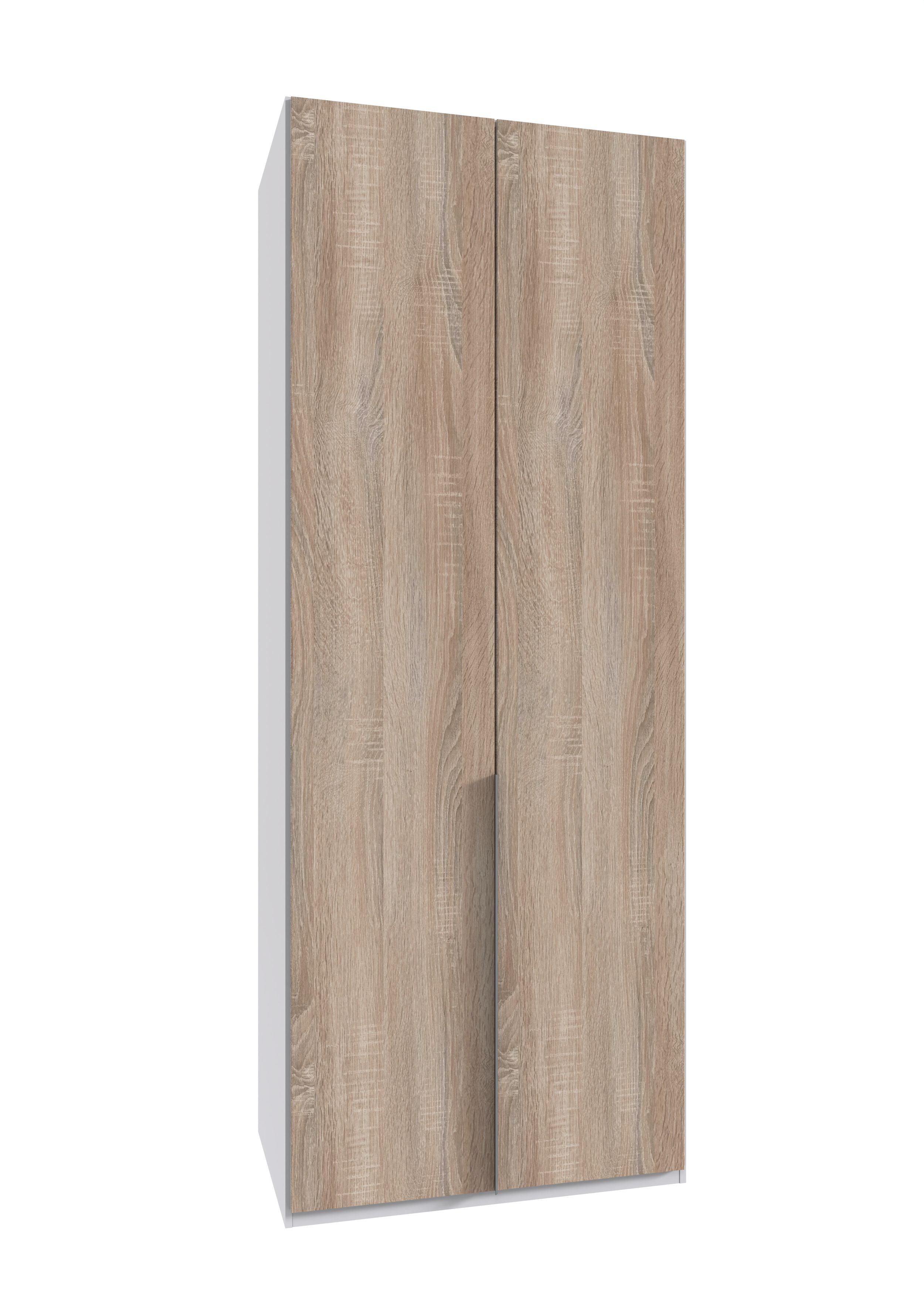 Wimex - Armoire New York A - P02401 - Chêne brut/Blanc - 90x236x58cm