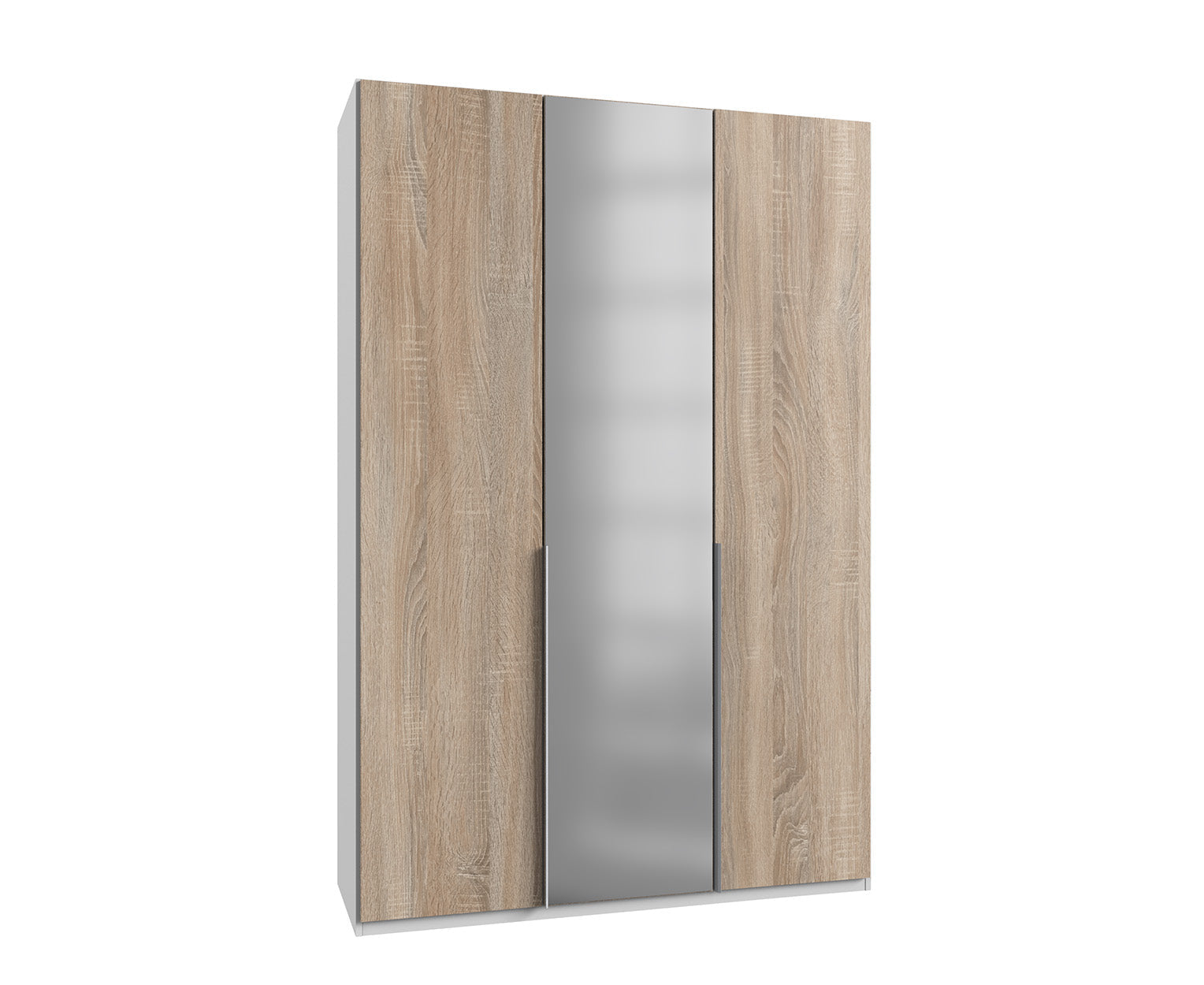 Wimex - Armoire New York A - P02565 - Chêne brut/Blanc - 135x208x58cm
