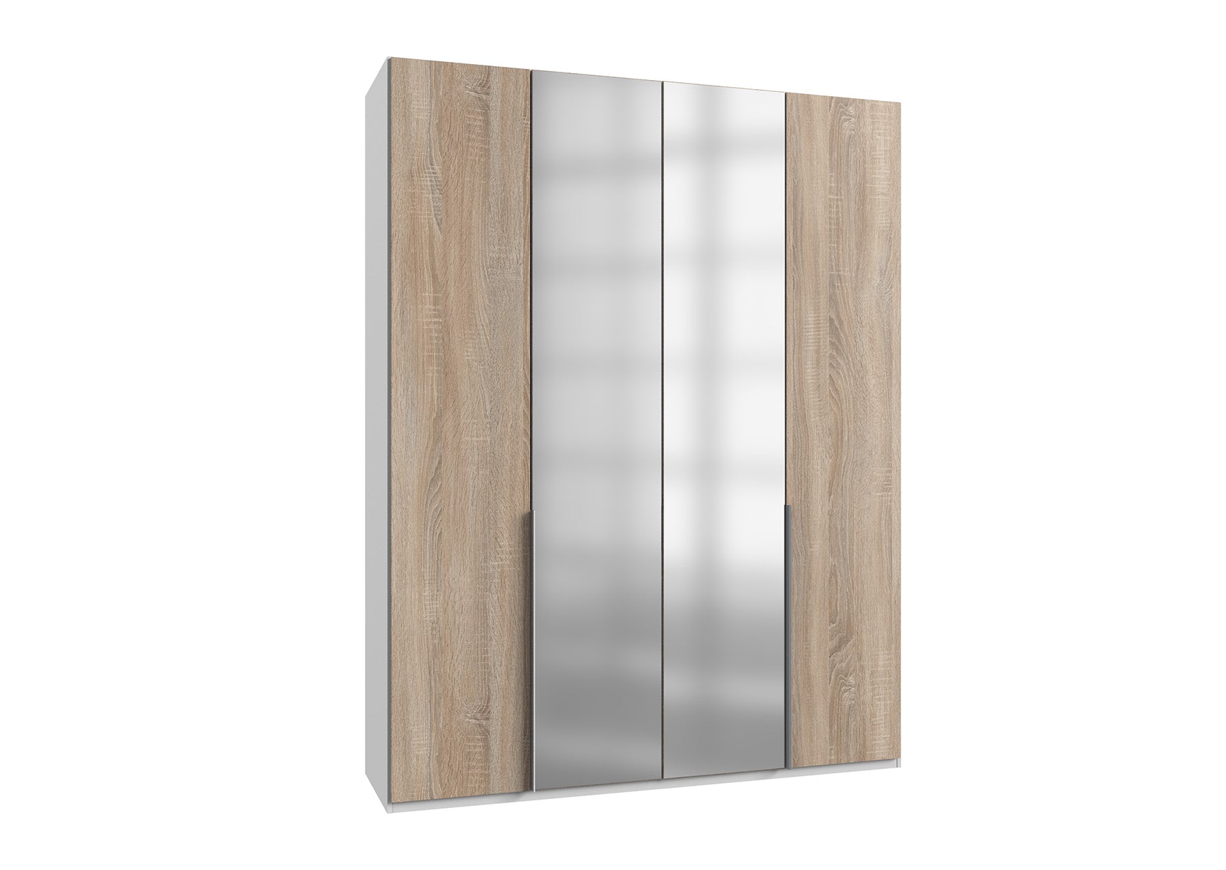 Wimex - Armoire New York A - P02568 - Chêne brut/Blanc - 180x208x58cm