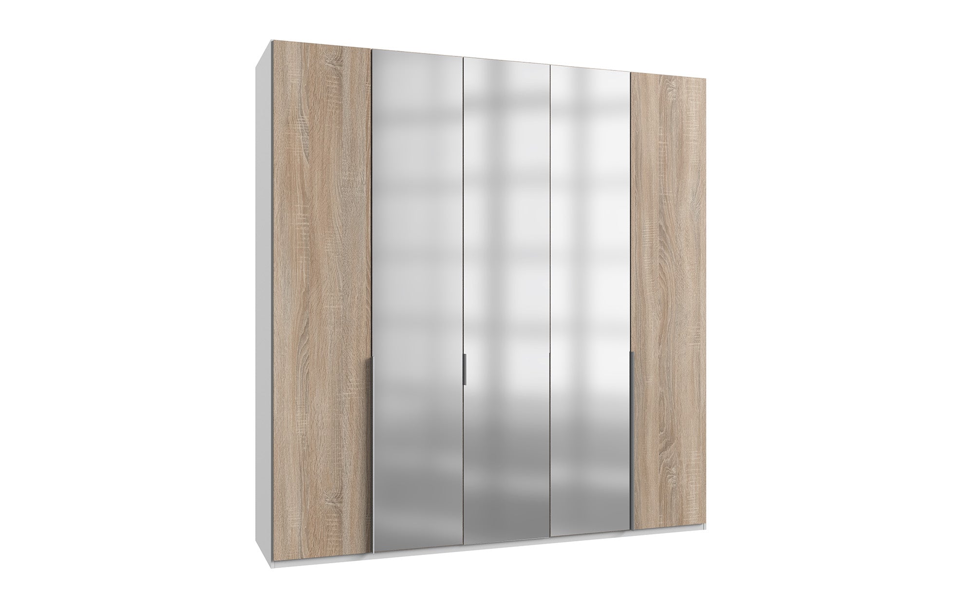 Wimex - Armoire New York A - P02566 - Chêne brut/Blanc - 225x208x58cm