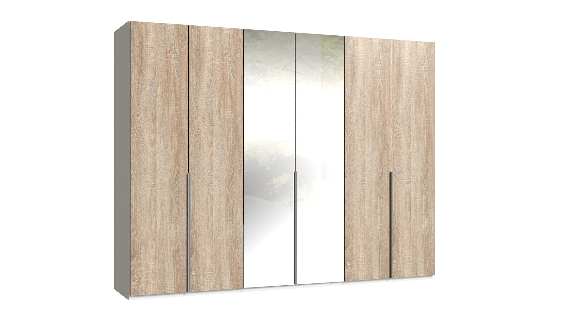 Wimex - Armoire New York A - P02567 - Chêne brut/Blanc - 270x208x58cm