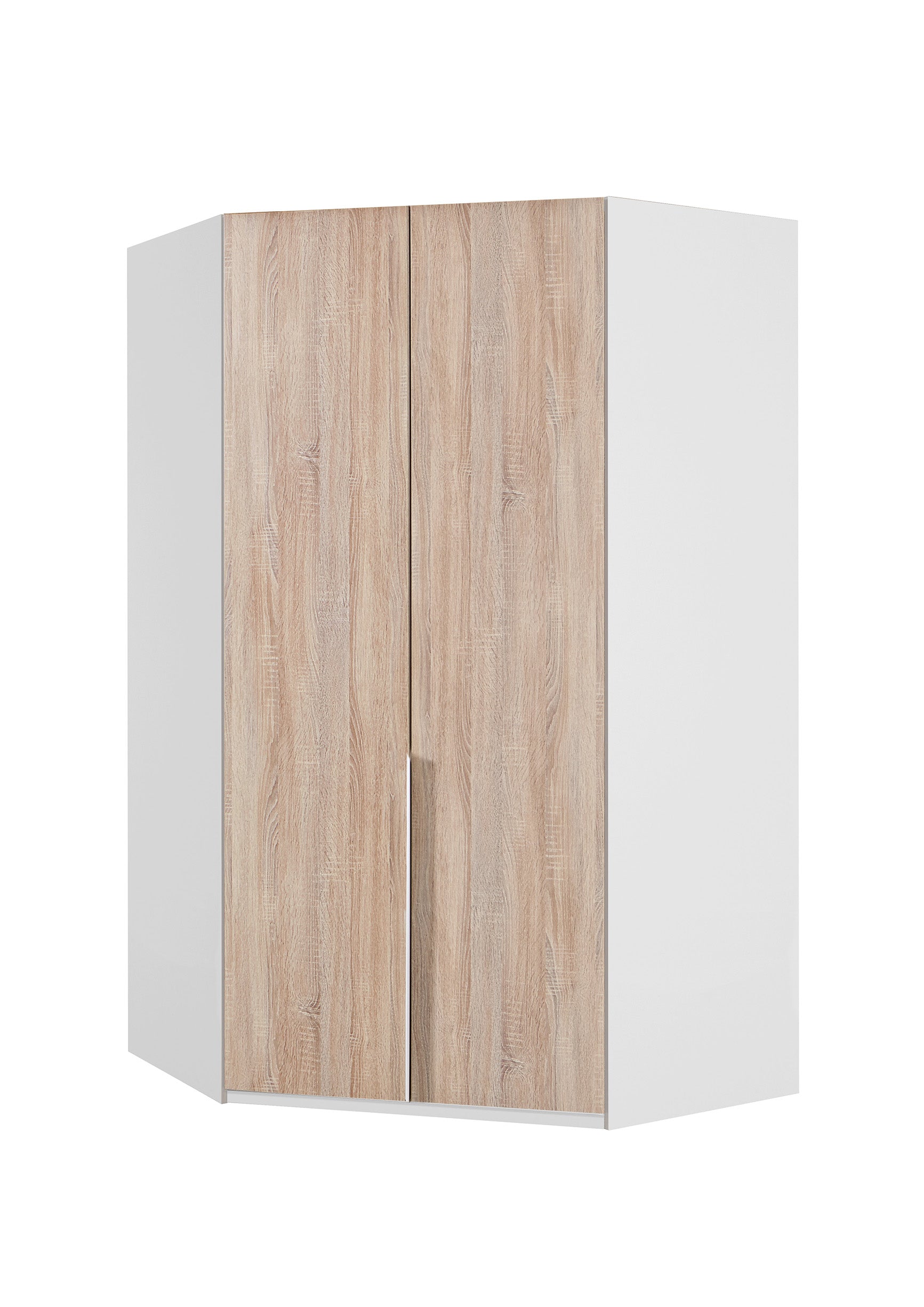 Wimex - Hoekkast New York A - P02421 - Ruwe Eik/Wit - 120x236x58cm