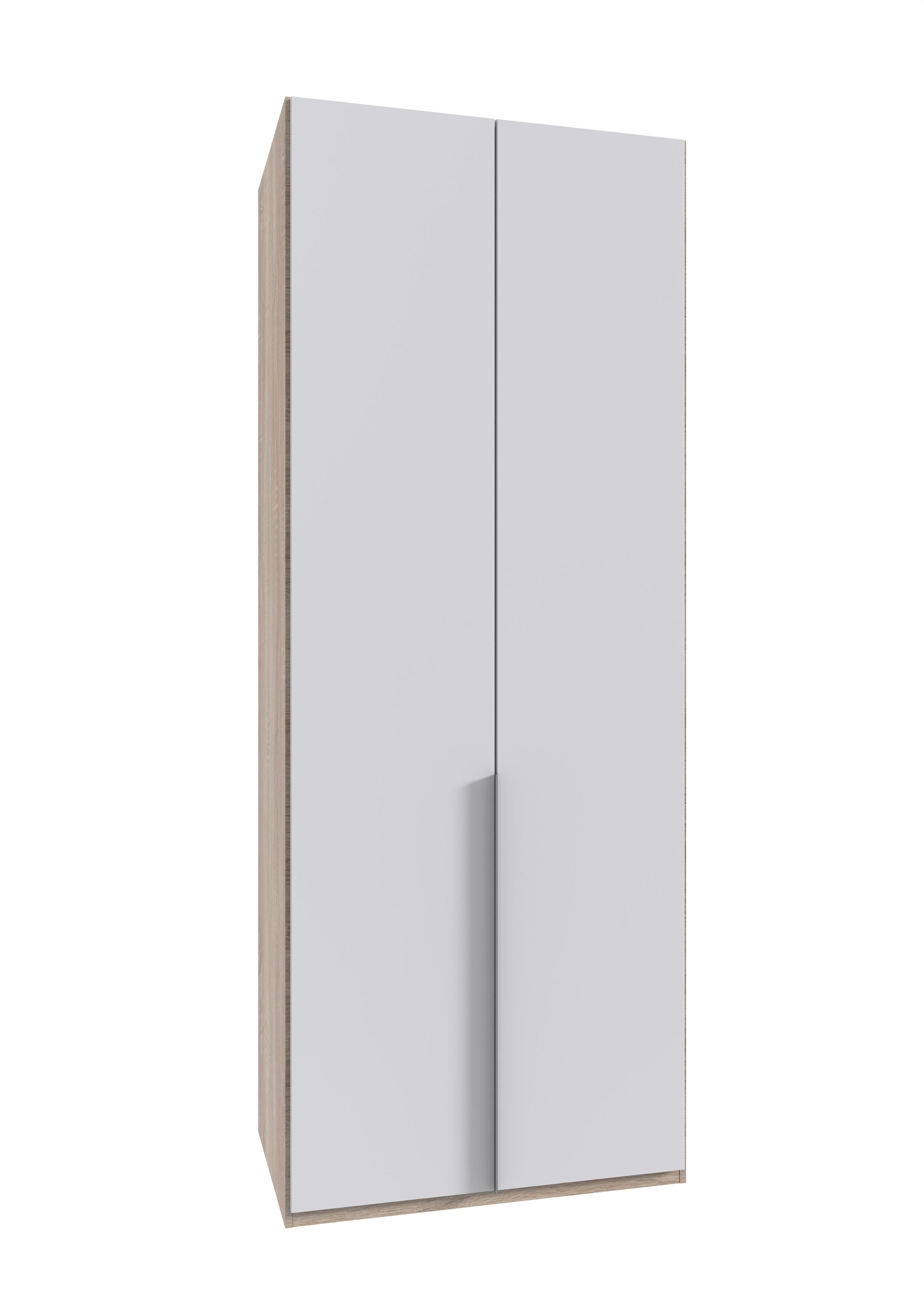 Wimex - Armoire New York A - P07401 - Blanc/Chêne - 90x236x58cm