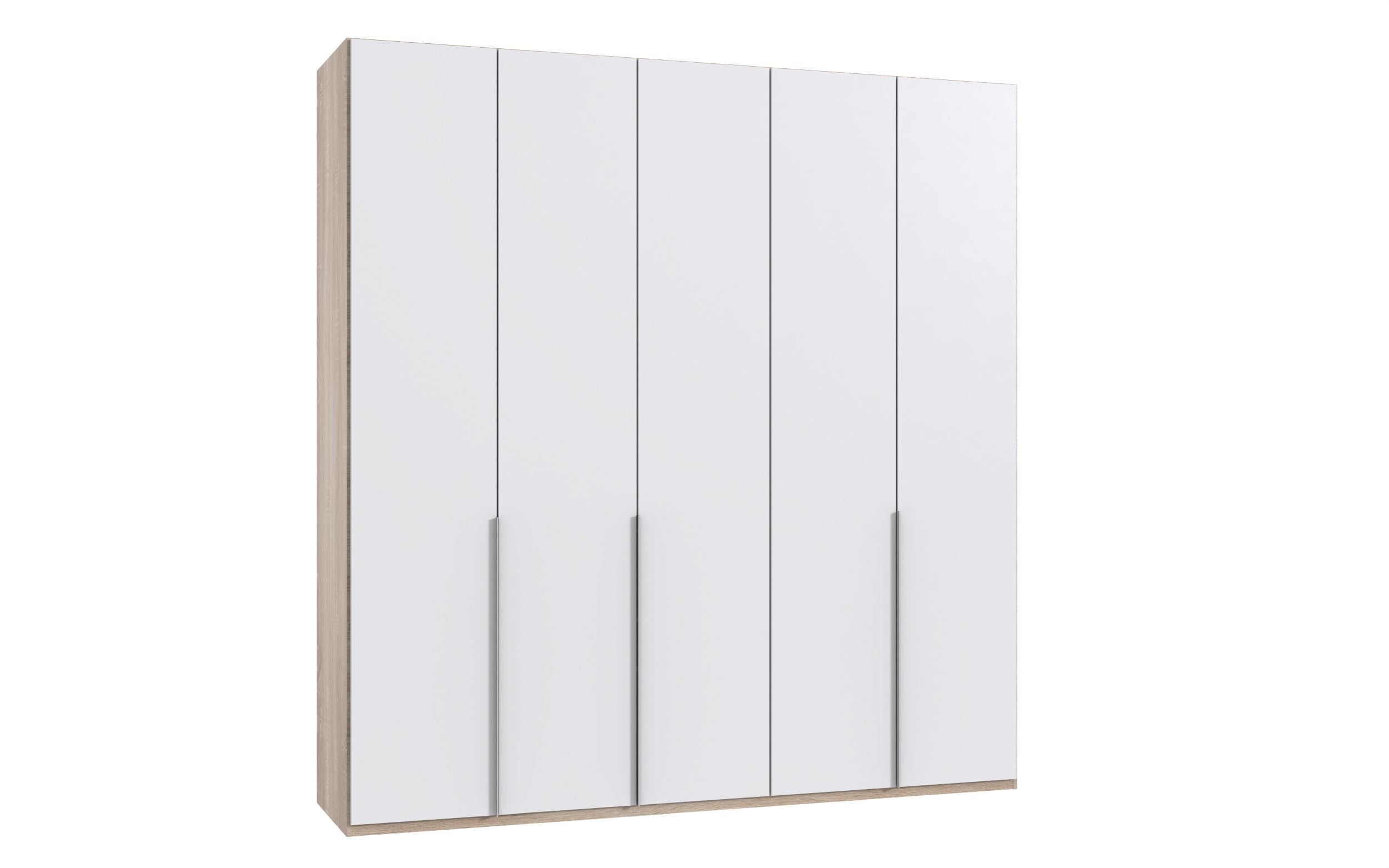 Wimex - Armoire New York A - P07404 - Blanc/Chêne - 225 x 236 x 58 cm