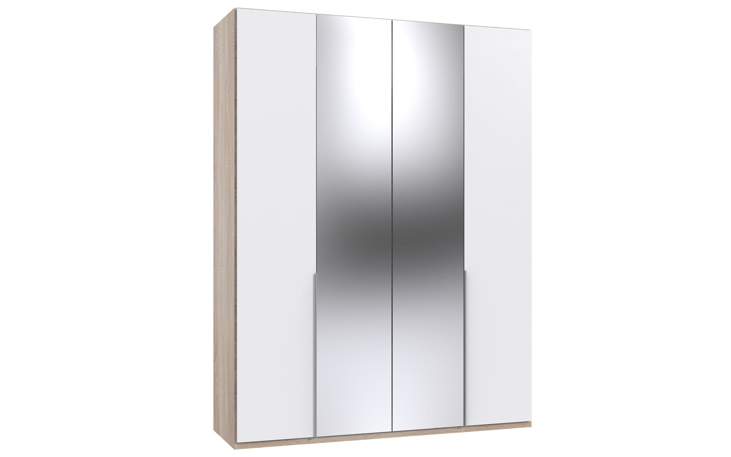 Wimex - Armoire New York A - P07408 - Blanc/Chêne - 180x236x58cm