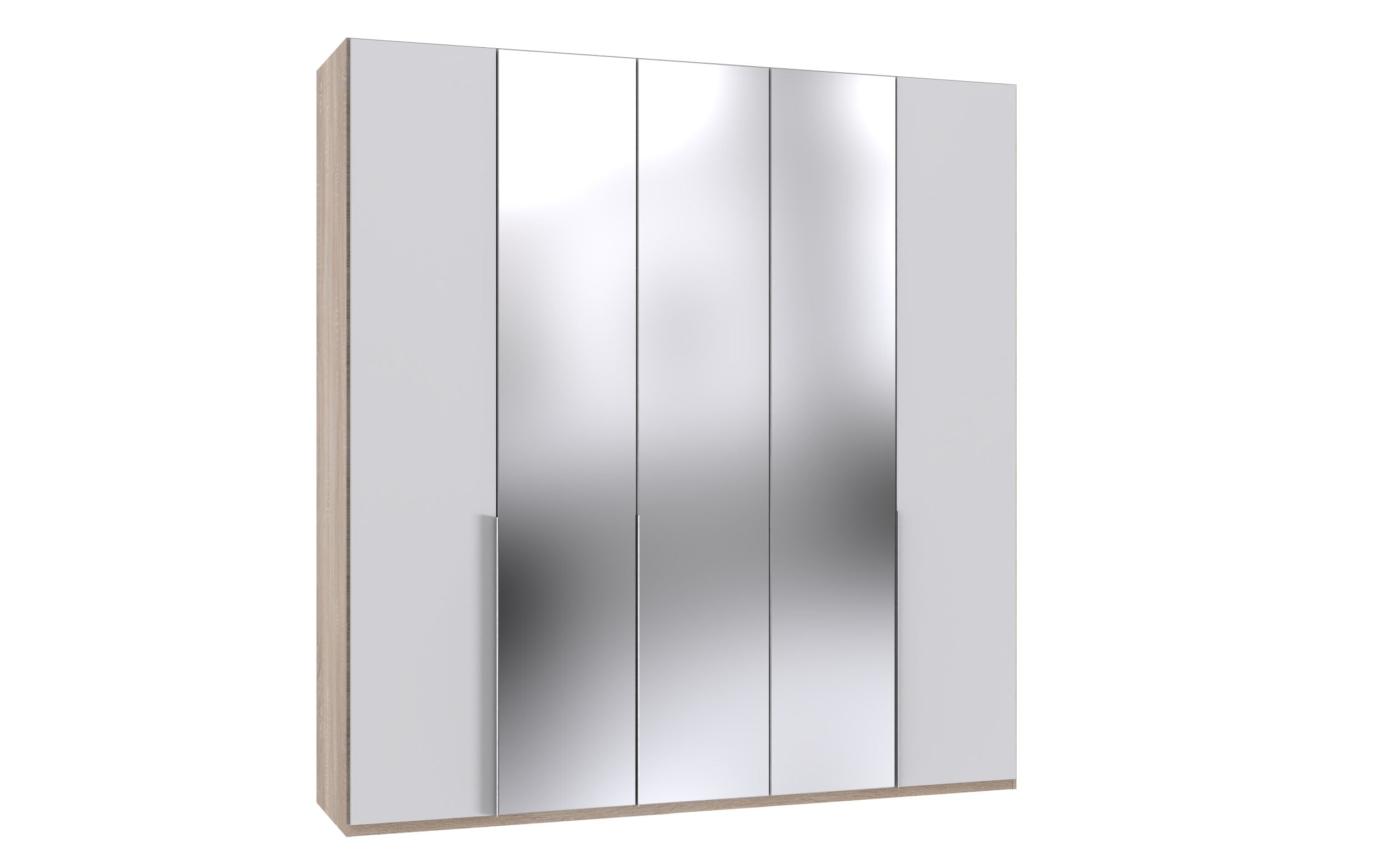 Wimex - Armoire New York A - P07410 - Blanc/Chêne - 225 x 236 x 58 cm