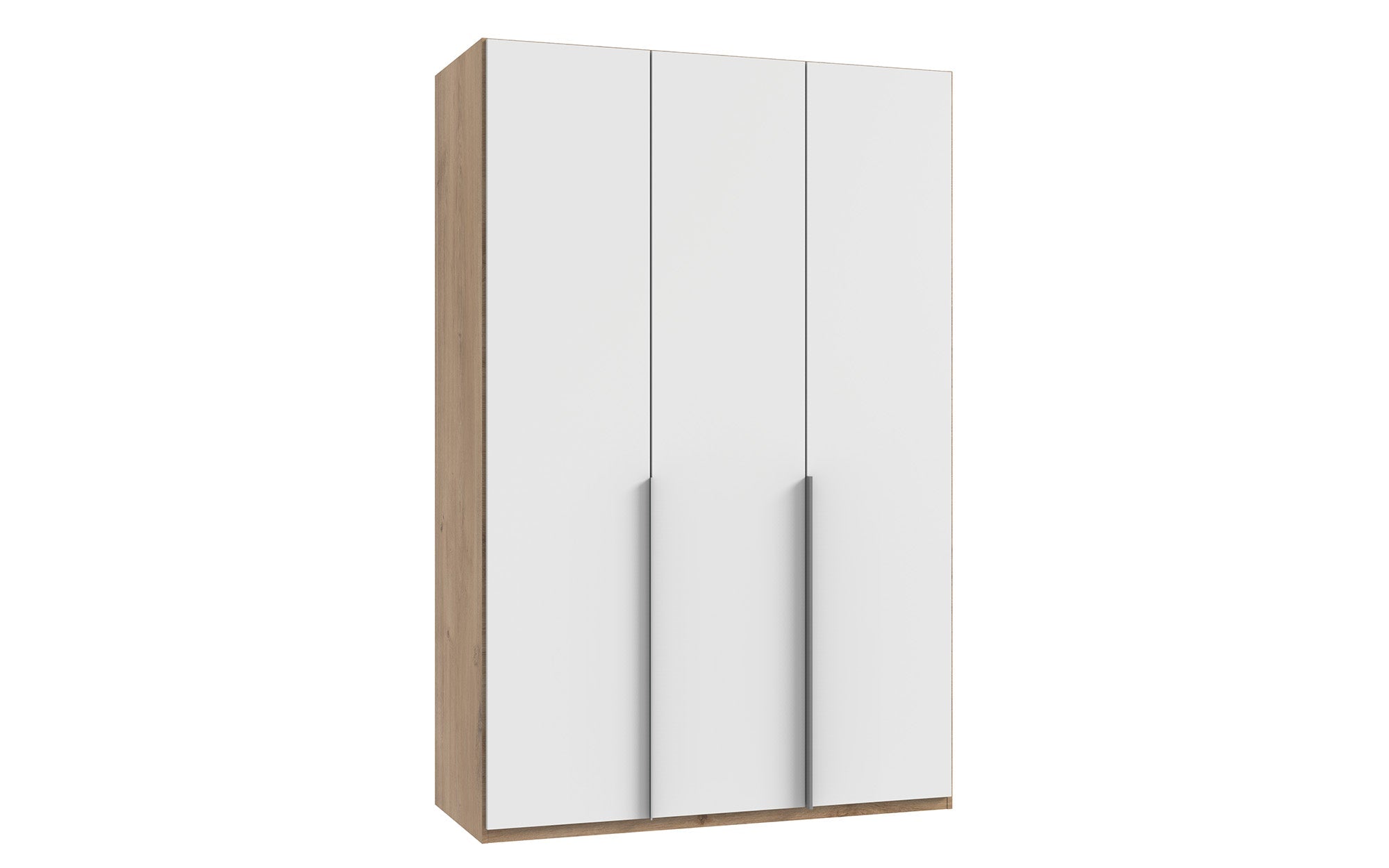 Wimex - Armoire New York A - P27502 - Blanc/Planches Chêne - 135x208x58cm