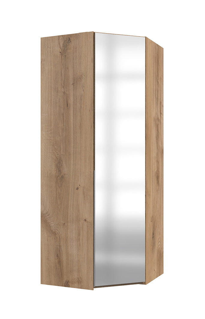 Wimex - Hoekkast New York A - P27422 - Wit/Planken Eik - 120x236x58cm
