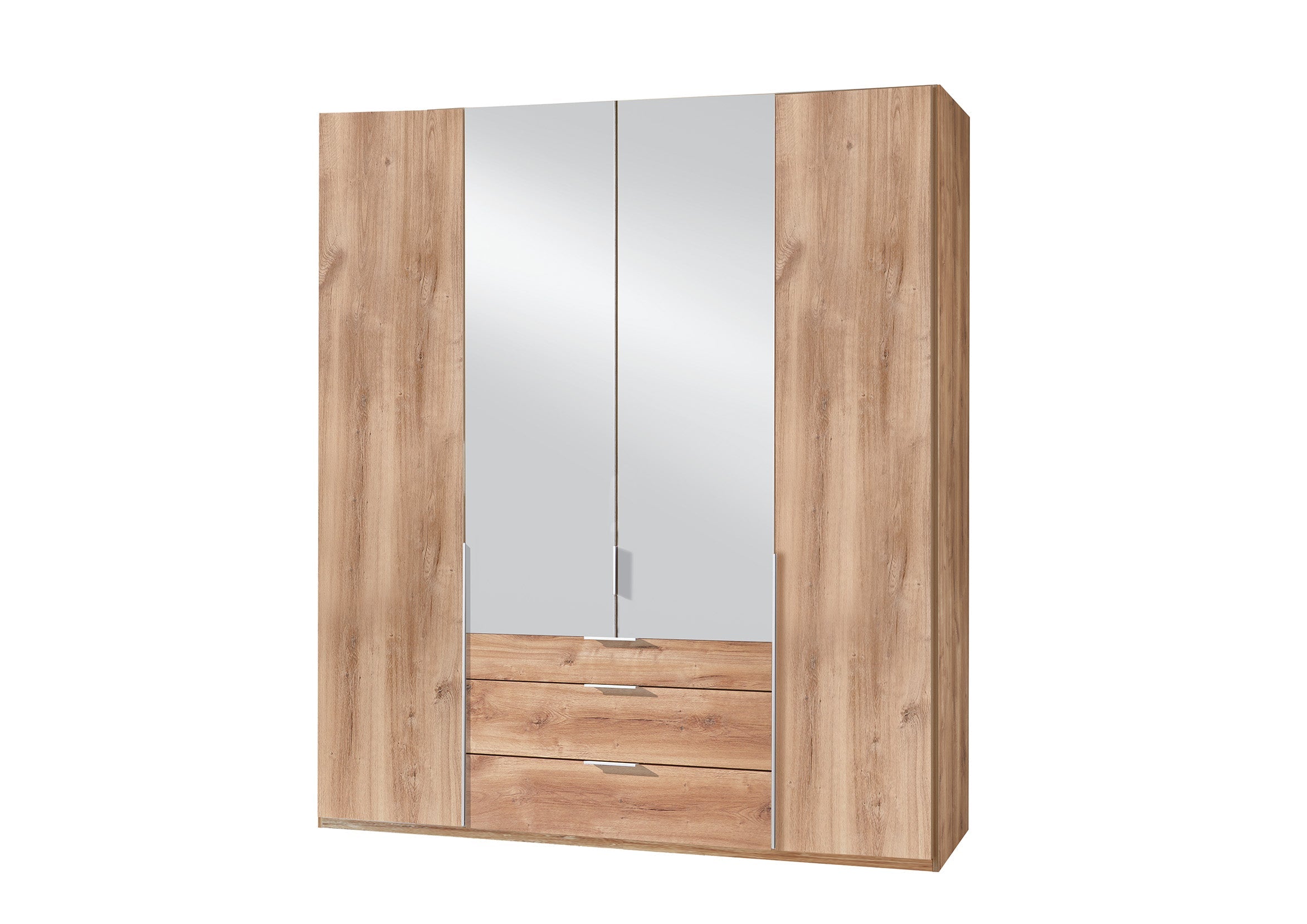 Wimex - Armoire New York A - P28505 - Planches de chêne - 180x208x58cm