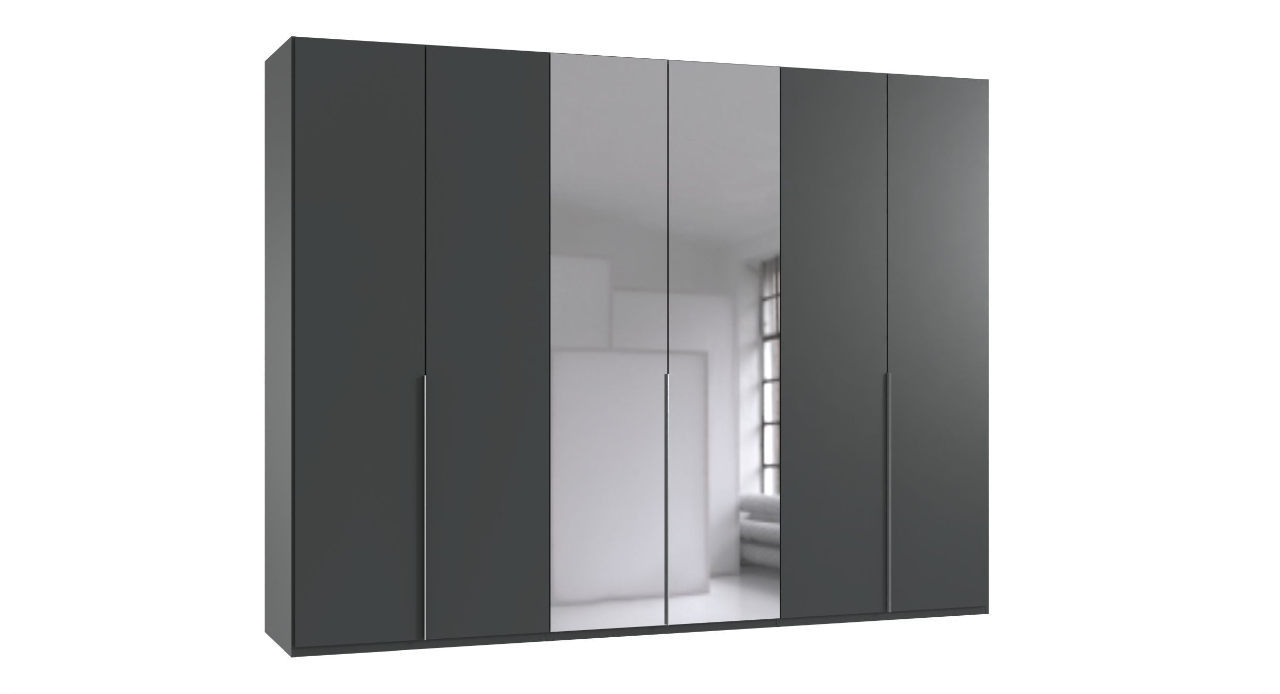 Wimex - Kleerkast New York A - P32567 - Grafiet - 270x208x58cm