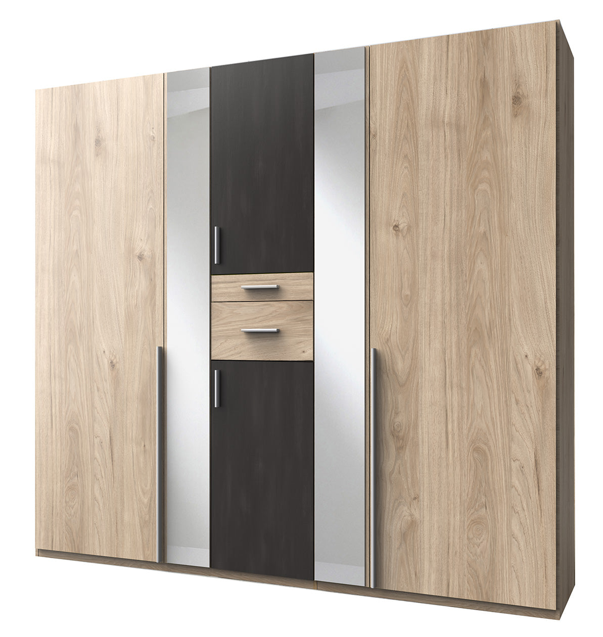 Wimex - Kleerkast Odessa - D26244 - Hickory Eik/Staal - 225x208x58cm