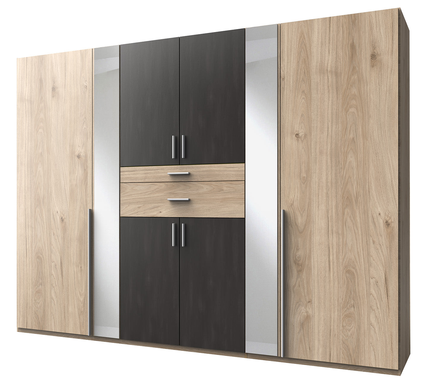 Wimex - Kleerkast Odessa - D26245 - Hickory Eik/Staal - 270x208x58cm