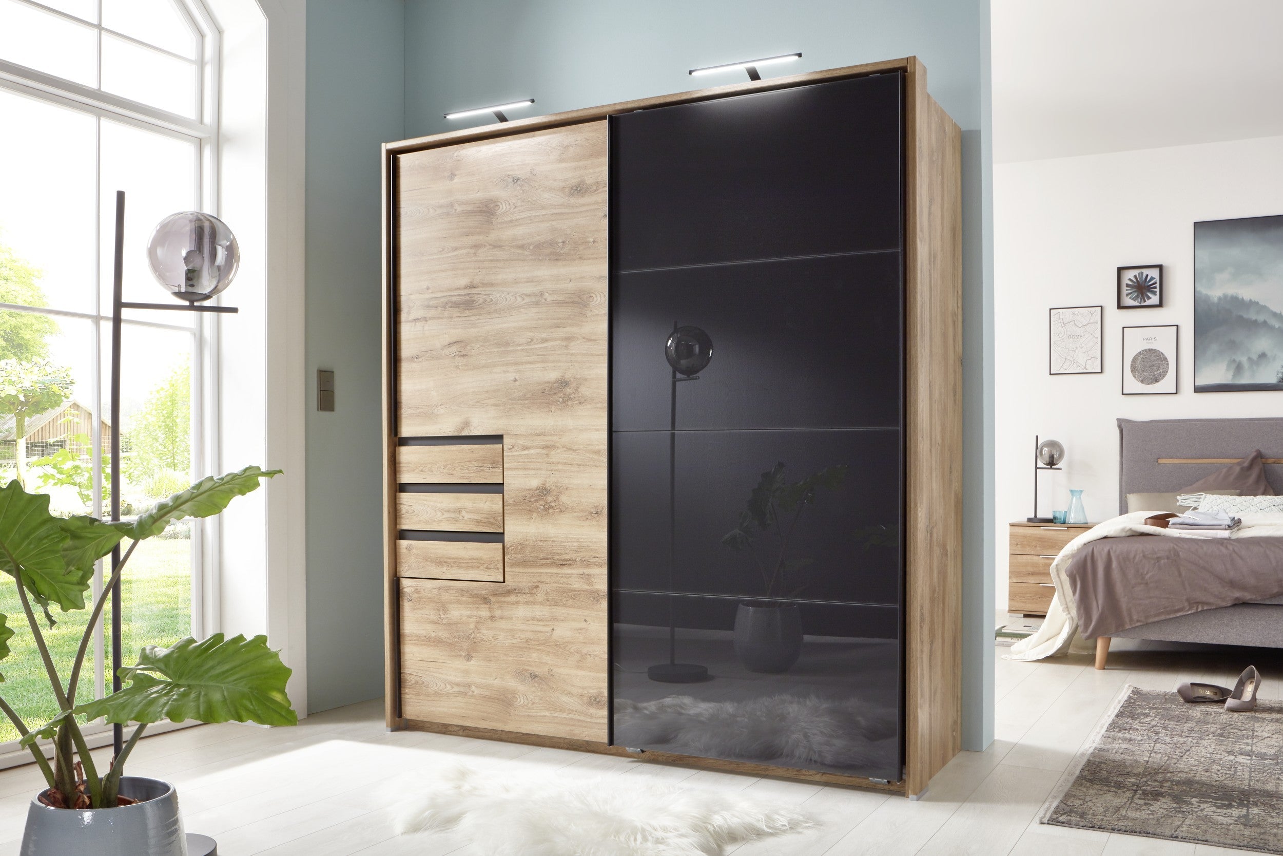 Wimex - Kleerkast Oldenburg - X73764 - Artisan Eik/Grijs - 180x198x65cm