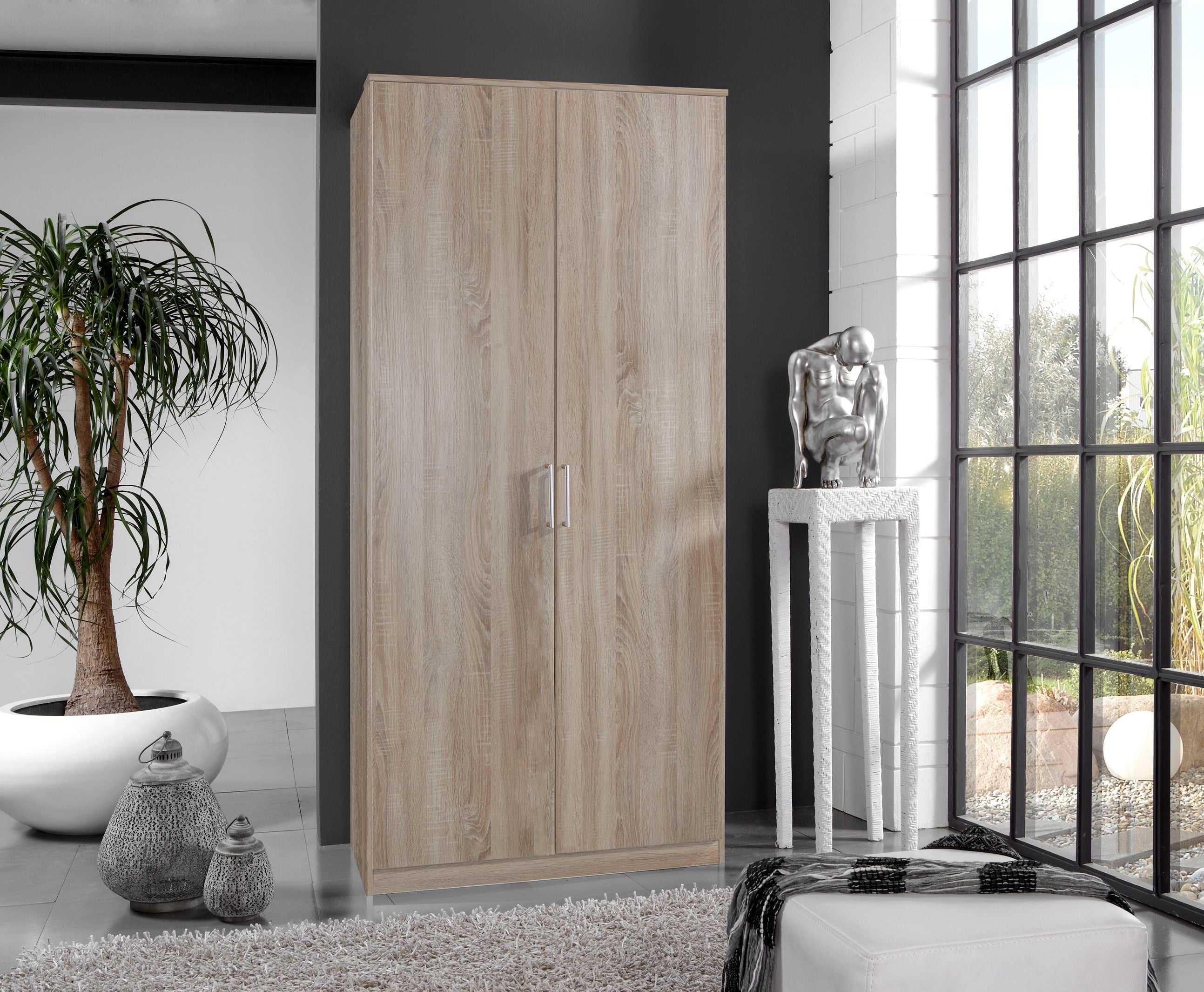 Wimex - Armoire Osaka - 112202 - Chêne brut - 91x199x58cm