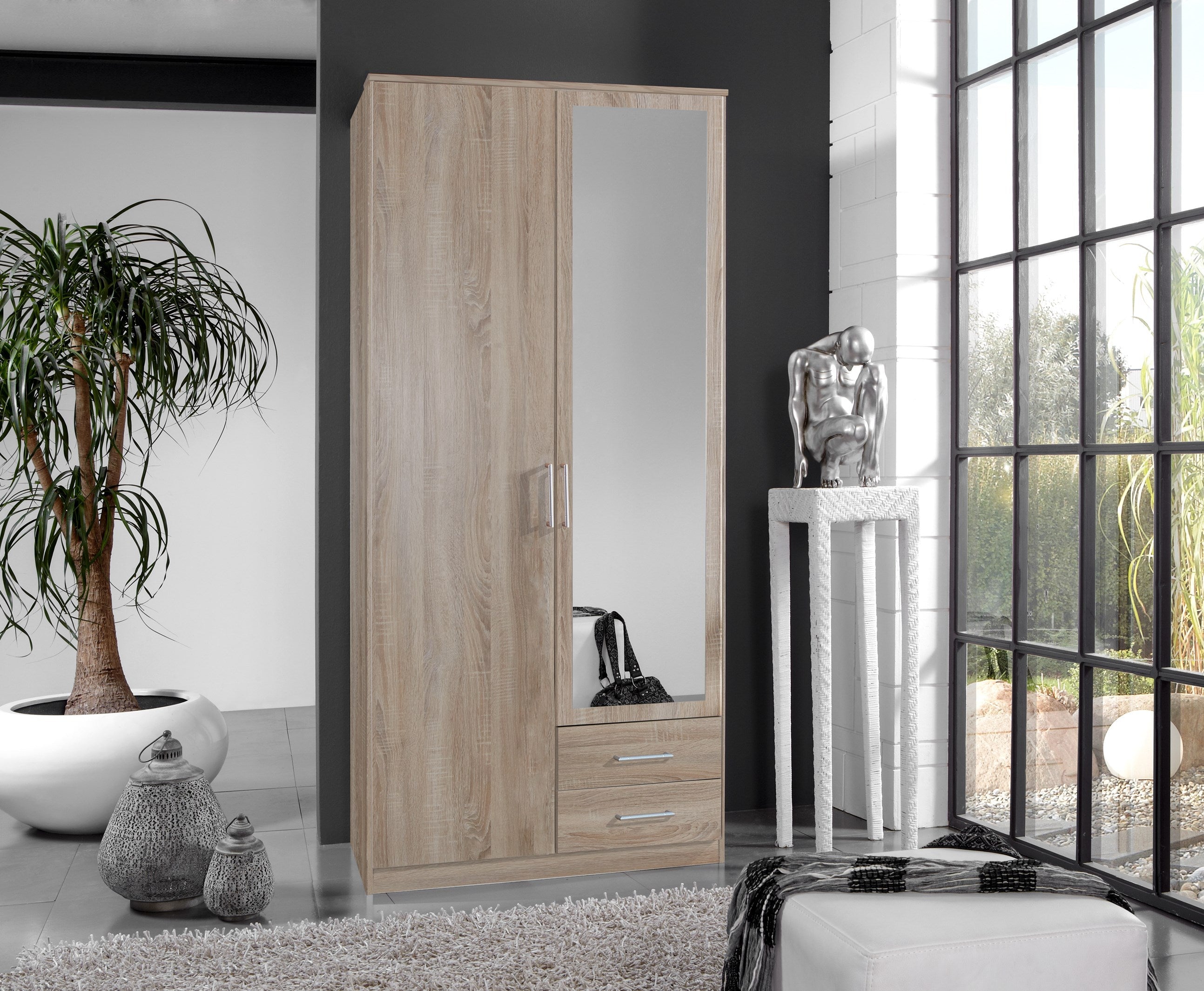 Wimex - Armoire Osaka - 112209 - Chêne brut - 91x199x58cm