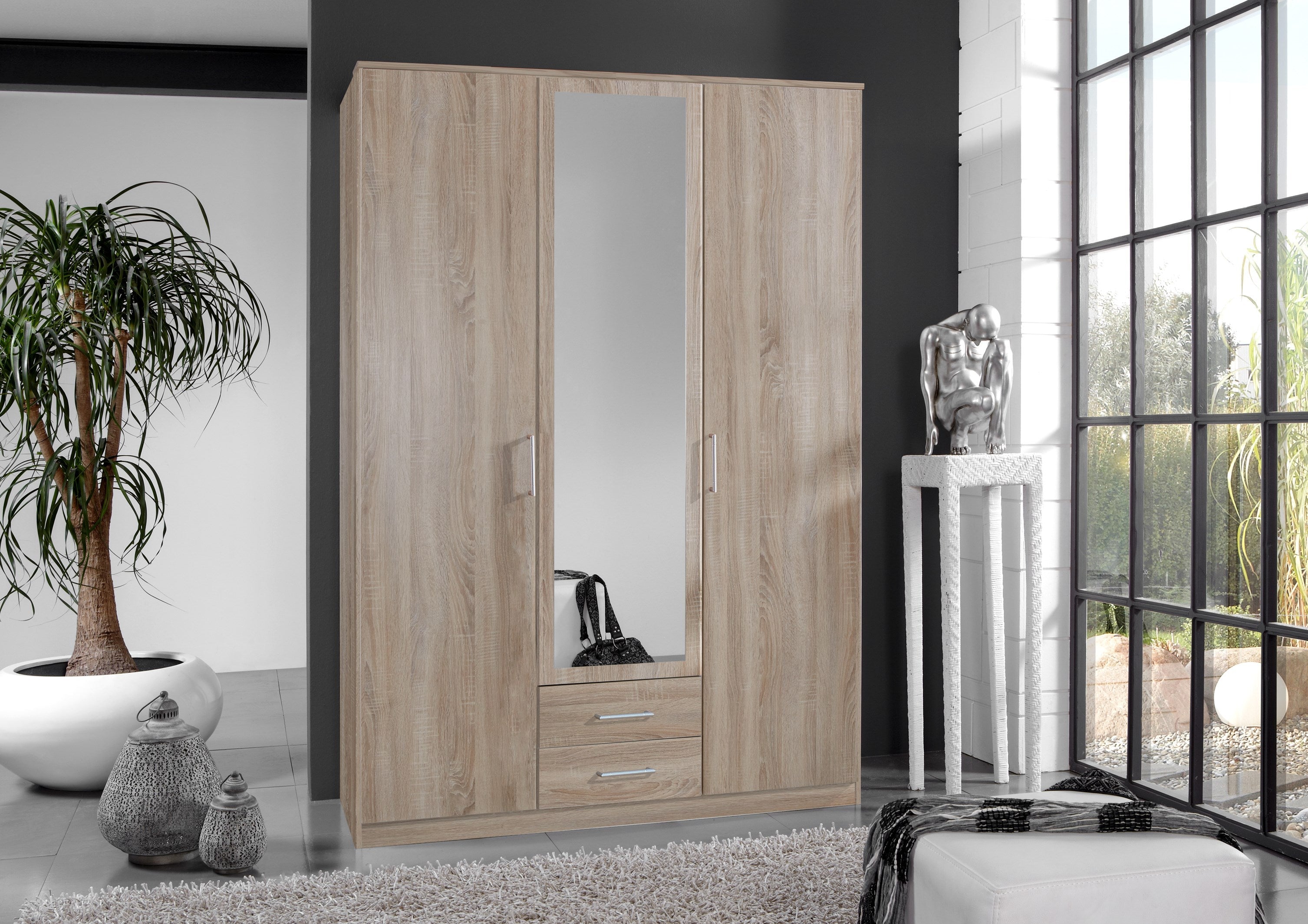 Wimex - Armoire Osaka - 112484 - Chêne brut - 135x199x58cm