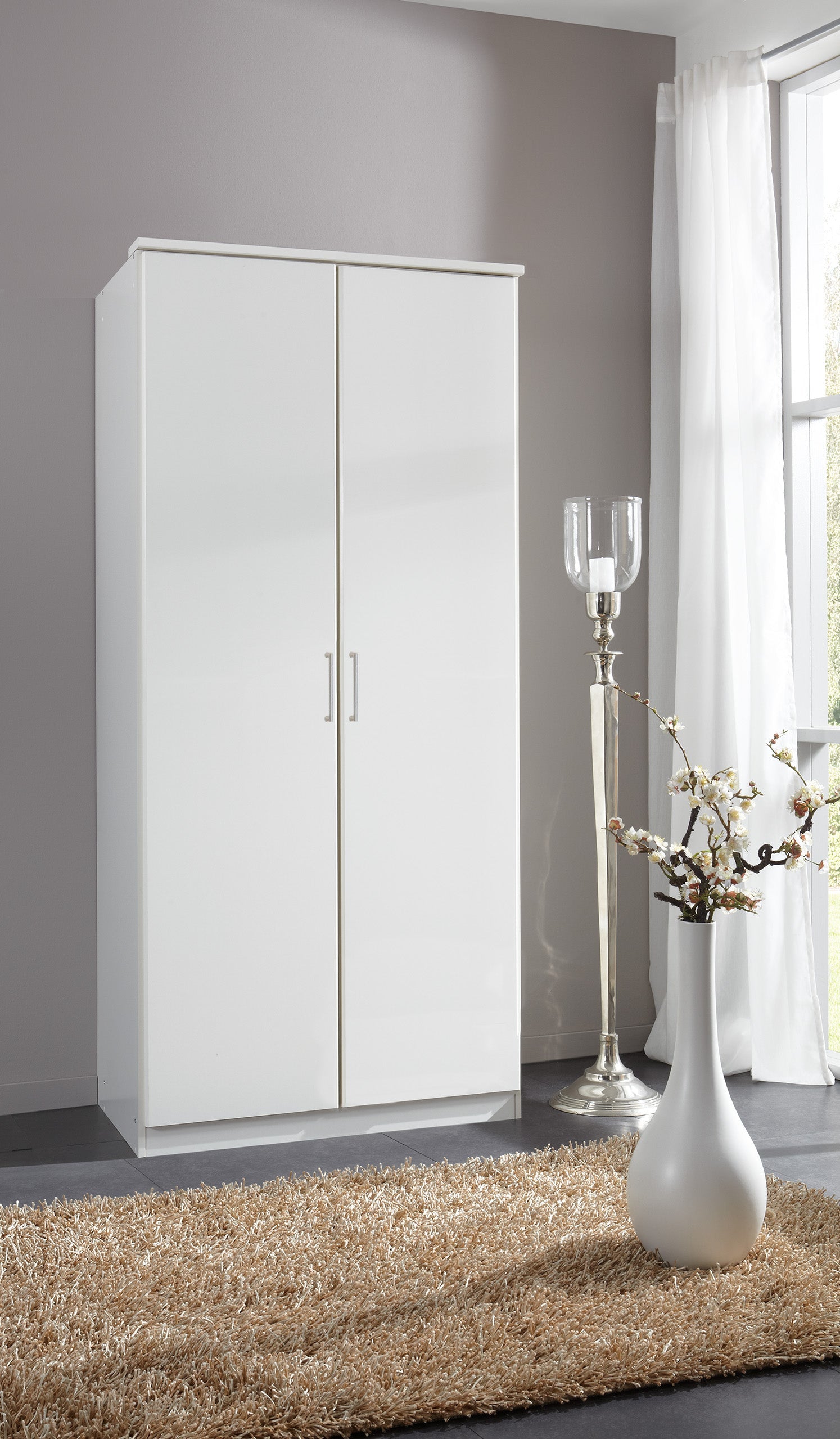 Wimex - Armoire Osaka - 603202 - Blanc - 91x199x58cm