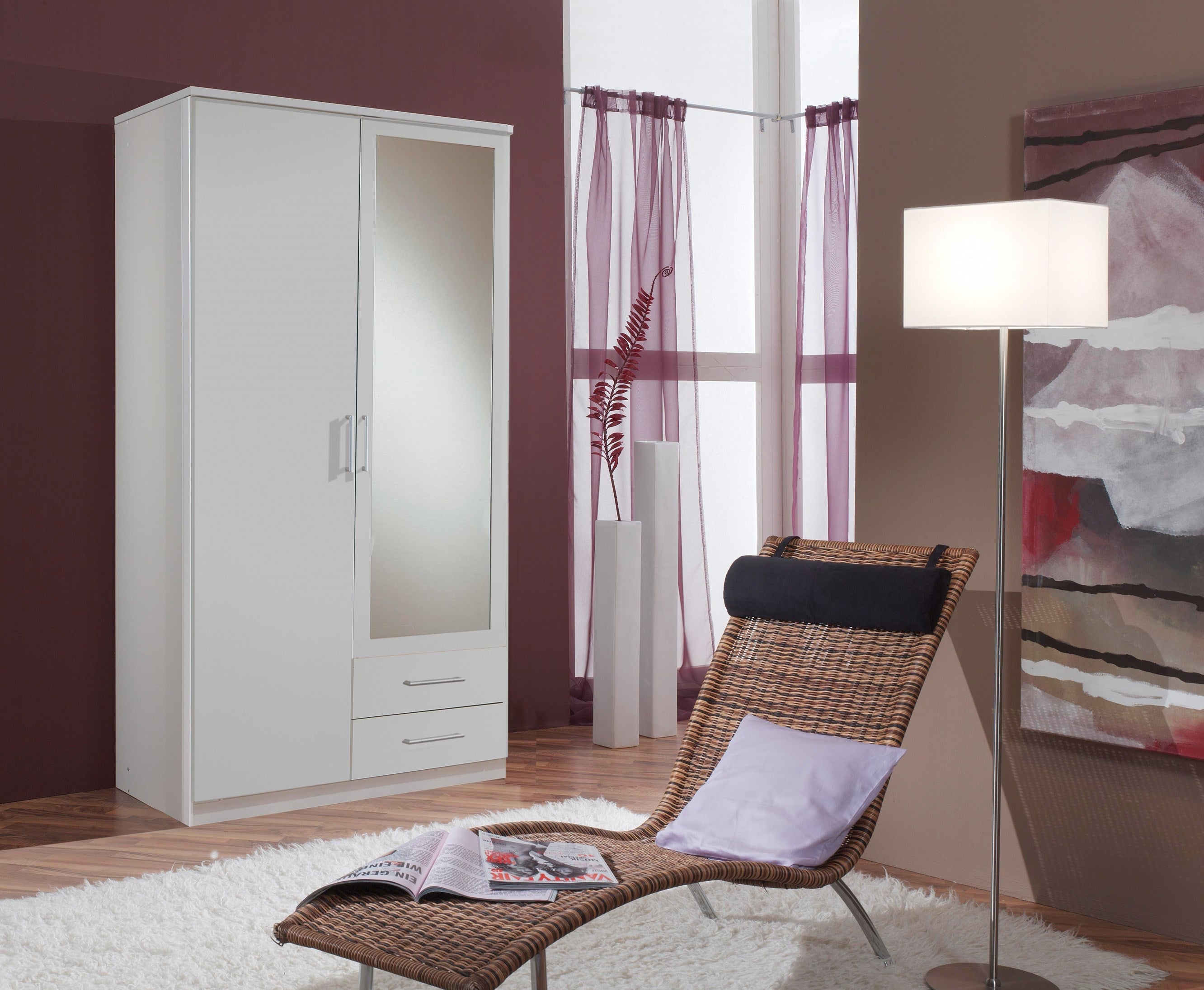 Wimex - Armoire Osaka - 603209 - Blanc - 91x199x58cm