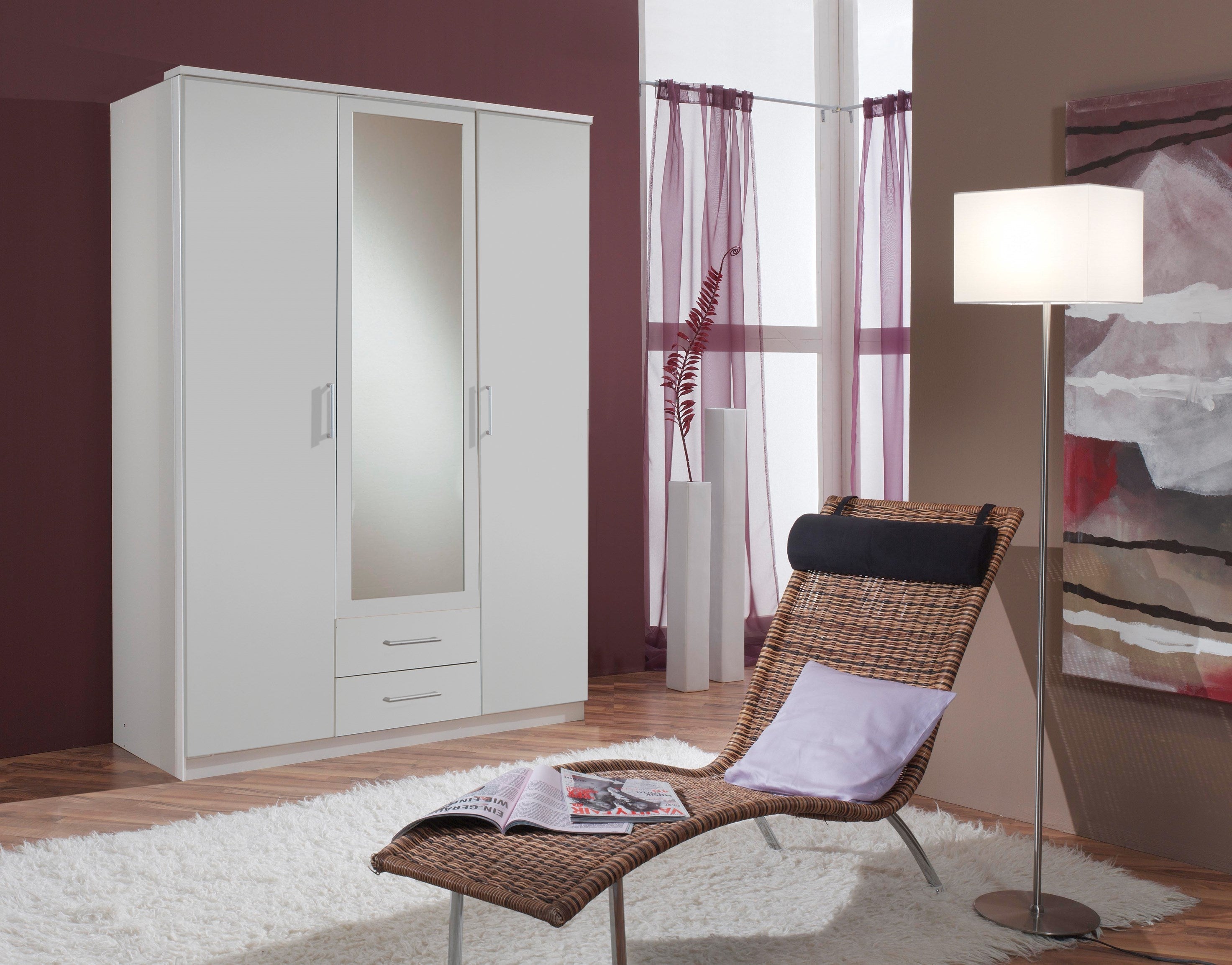 Wimex - Armoire Osaka - 603484 - Blanc - 135x199x58cm