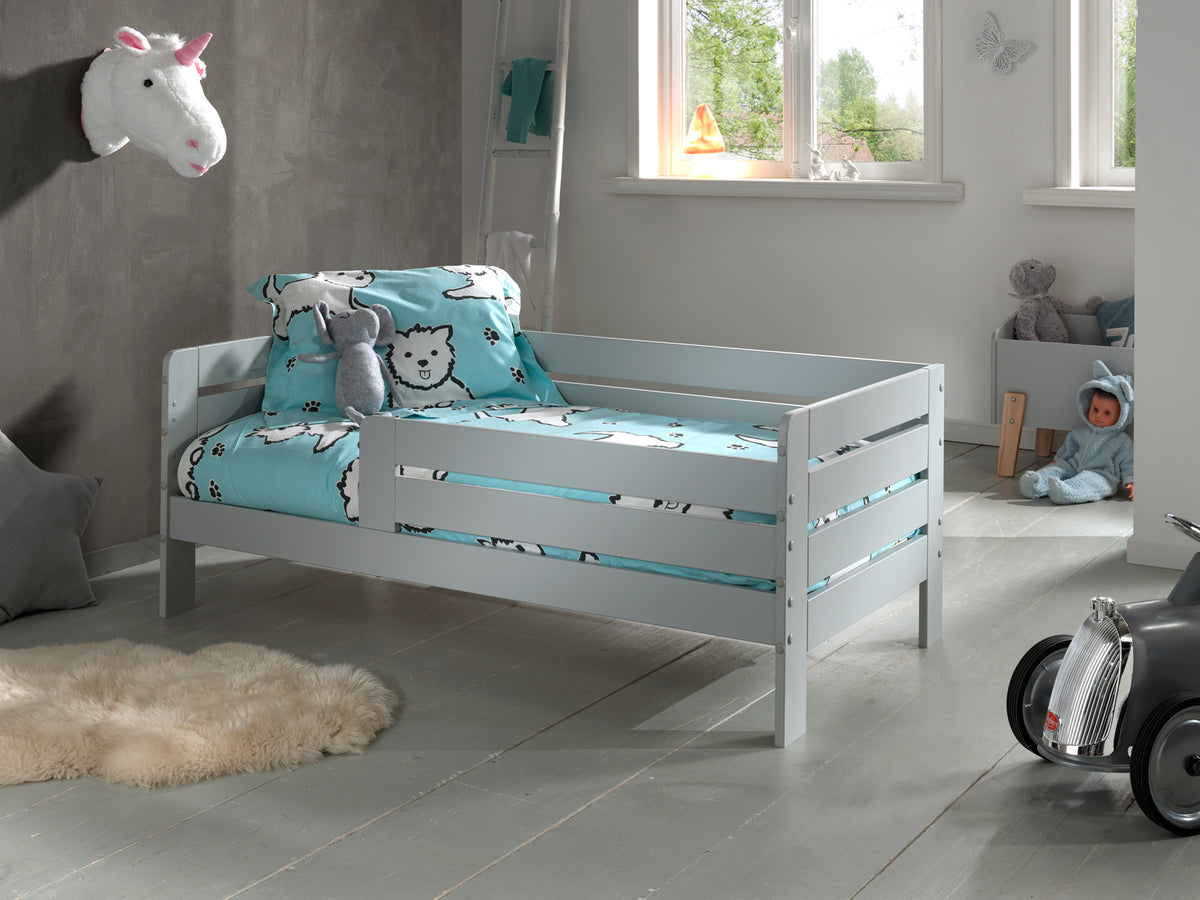 Vipack - Peuterbed TOD 71 - Horizontale spijlen - Grijs - 70x140 cm