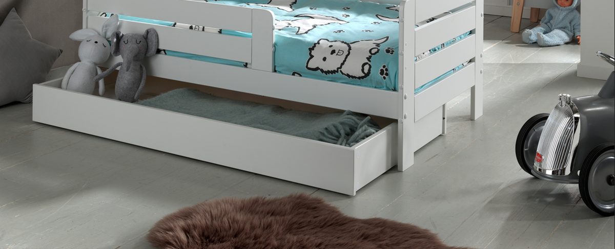 Witte bedlade voor peuterbed