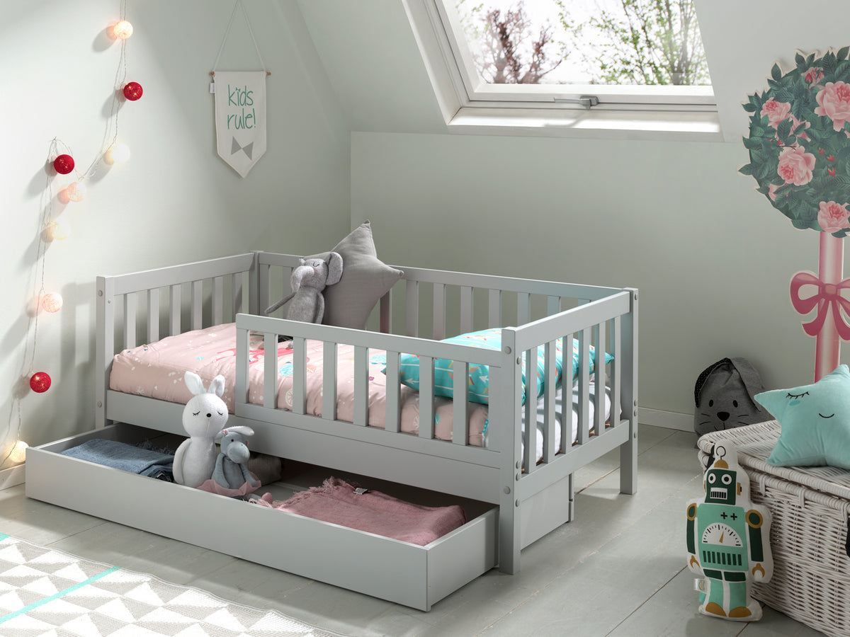 Bedlade voor peuterbed, grijs