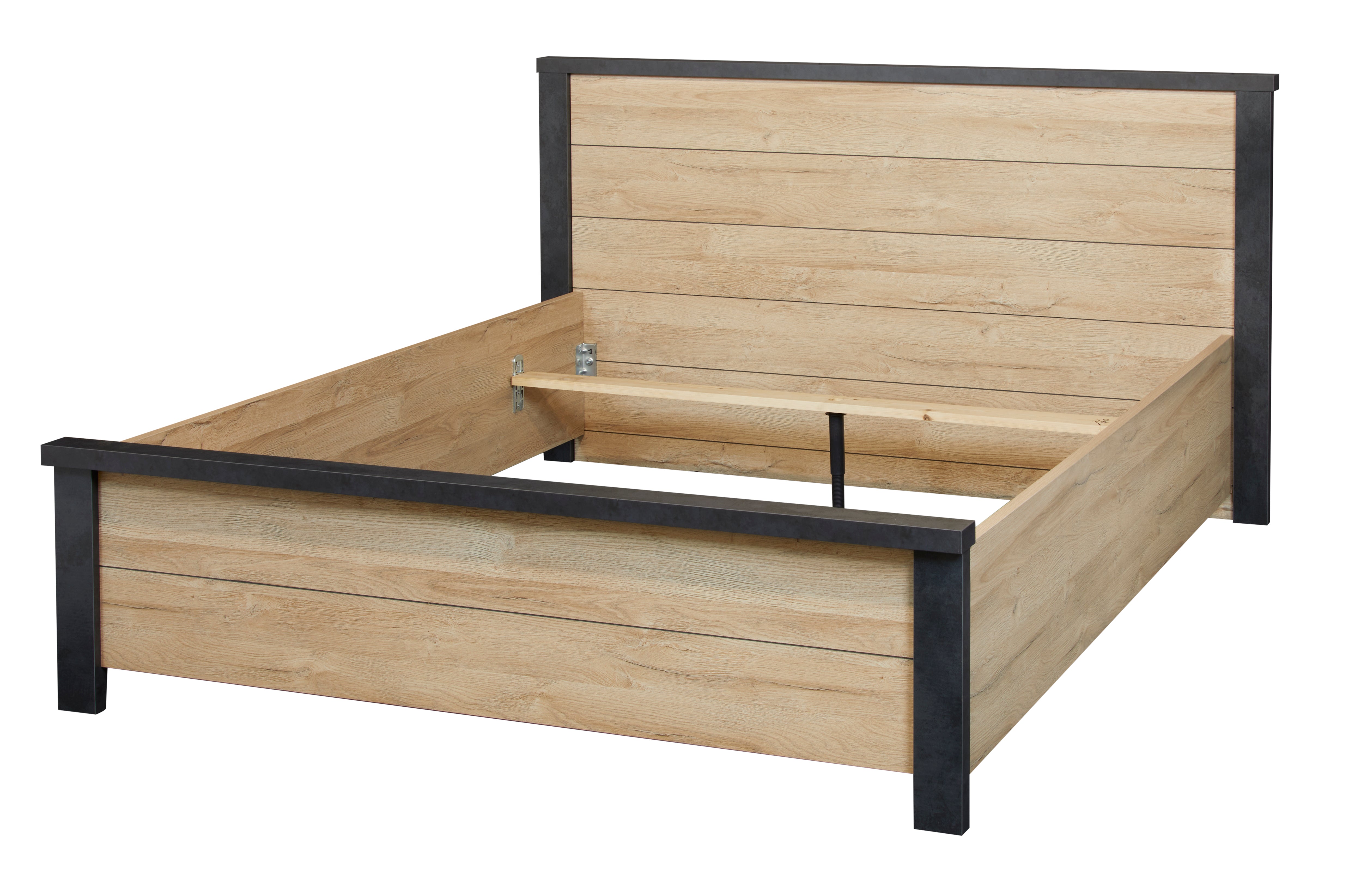 GBO - Slaapkamer Phadra 1 - 4-delige set - French oak + Nox