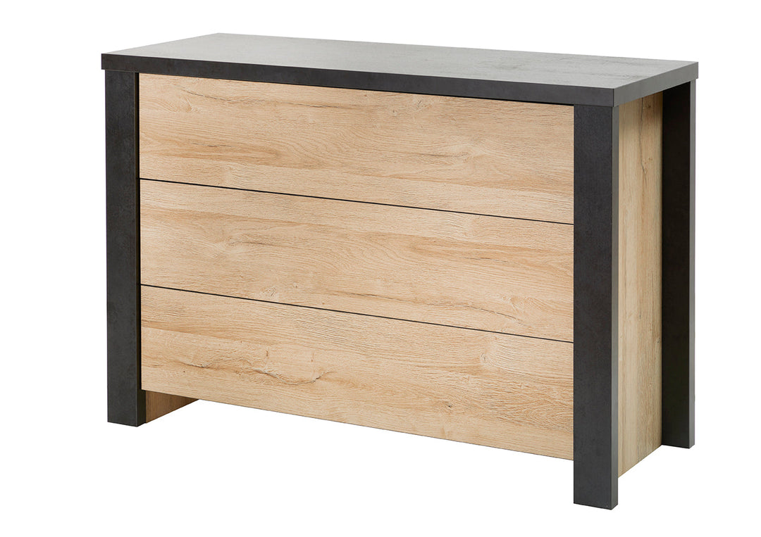 GBO - Commode Phaedra - French oak/ Nox  - 120x48x83cm