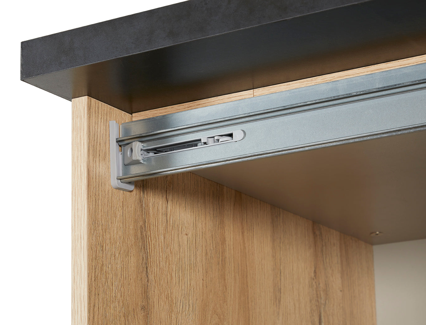 GBO - Armoire 2 portes coulissantes Phaedra - Chêne français/ Nox - 280x221x62cm