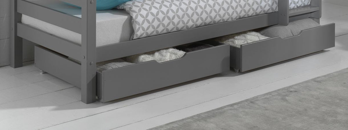 Vipack - Bedlades PINO - Set van 2 - Grijs