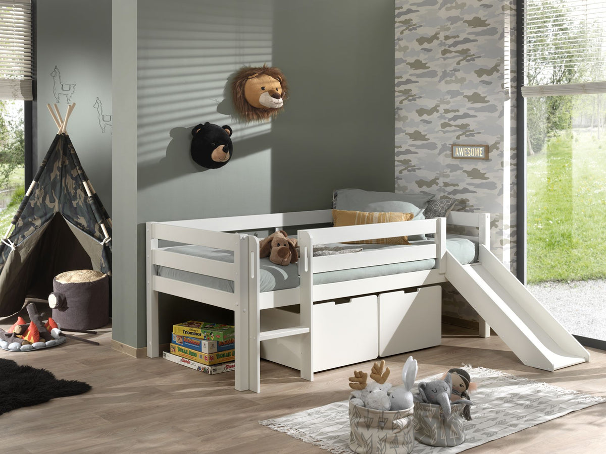 Vipack - Bedlade PINO - Set van 2, voor halfhoogslaper - Wit