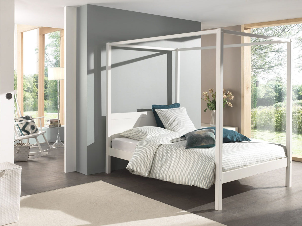Vipack - Hemelbed PINO - Wit - 140x200 cm