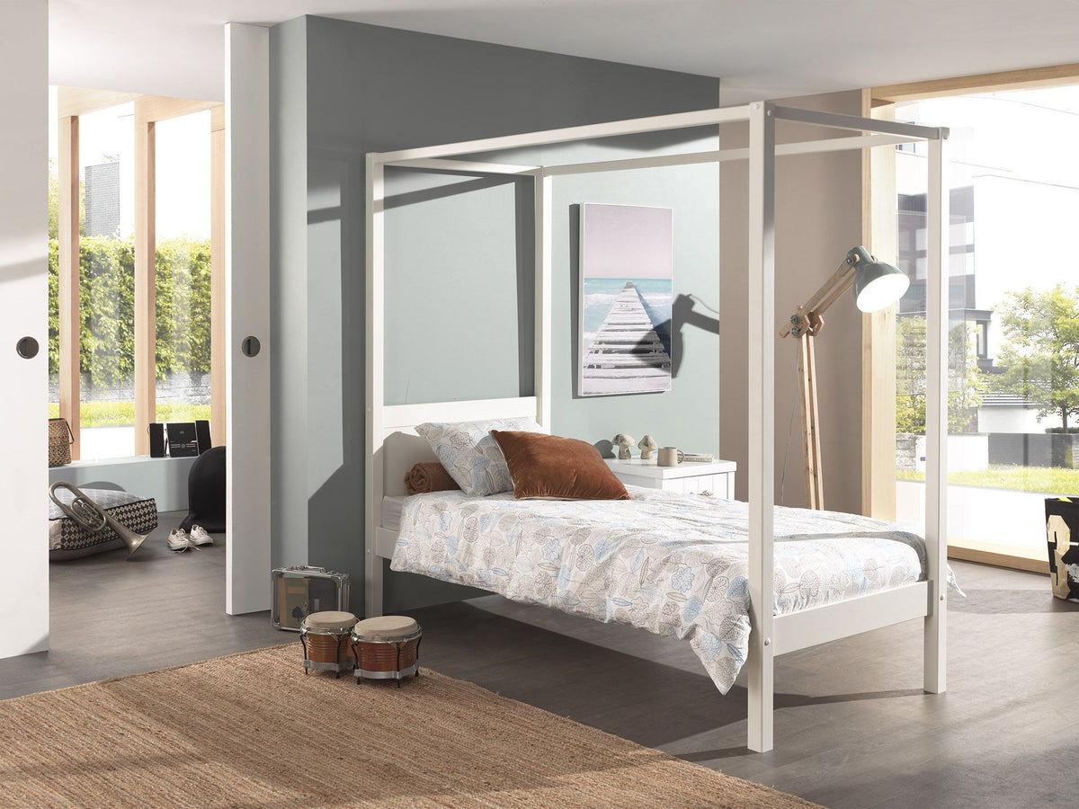 Vipack - Hemelbed PINO - Wit - 90x200 cm