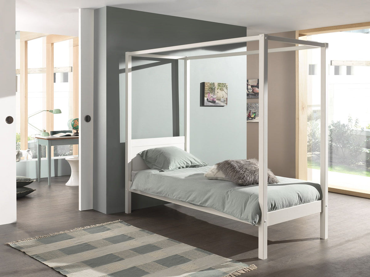 Vipack - Hemelbed PINO - Wit - 90x200 cm