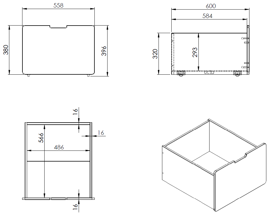Vipack - Bedlade PINO - Set van 2, voor halfhoogslaper - Wit