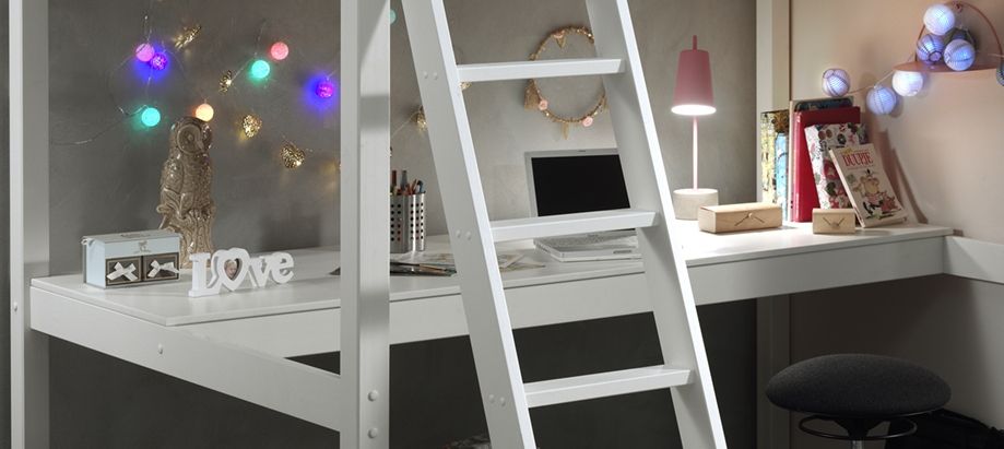 Vipack - Bureaublad PINO - Voor mezzanine - Wit
