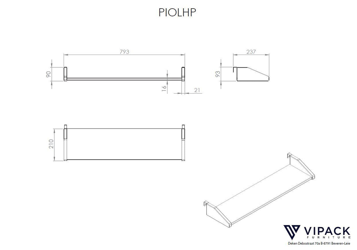 Vipack - Hangtablet PINO - Naturel