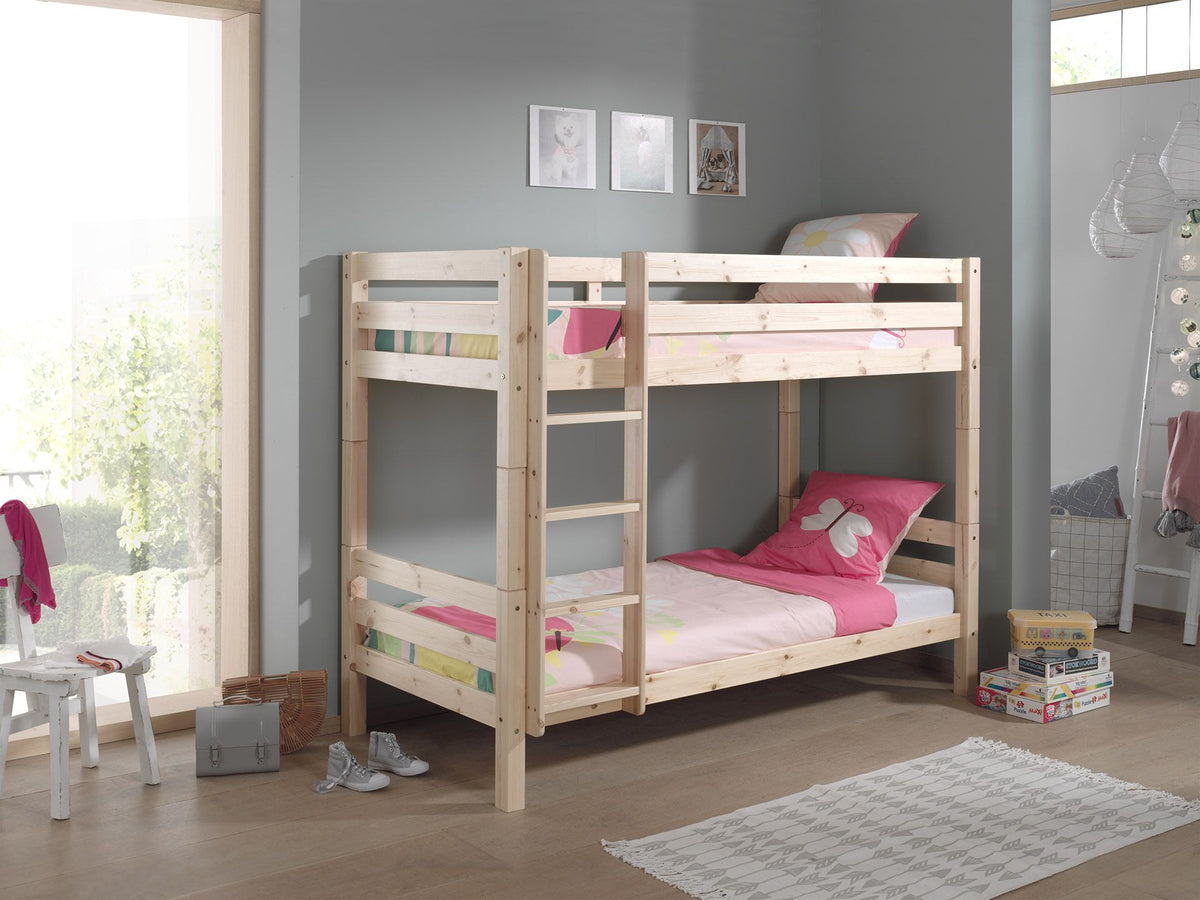 Vipack - Stapelbed PINO - H160 cm - Naturel - 90x200 cm