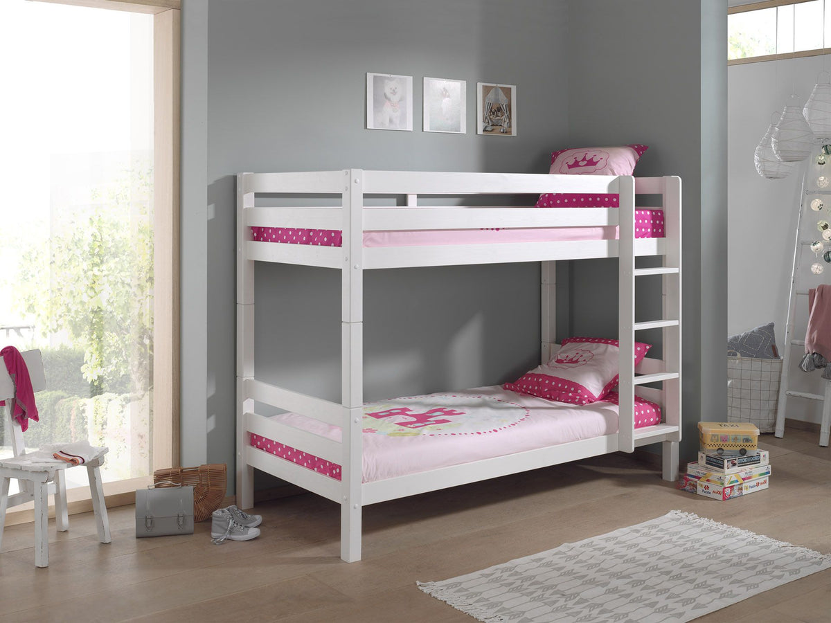 Vipack - Stapelbed PINO - H160 cm - Wit - 90x200 cm