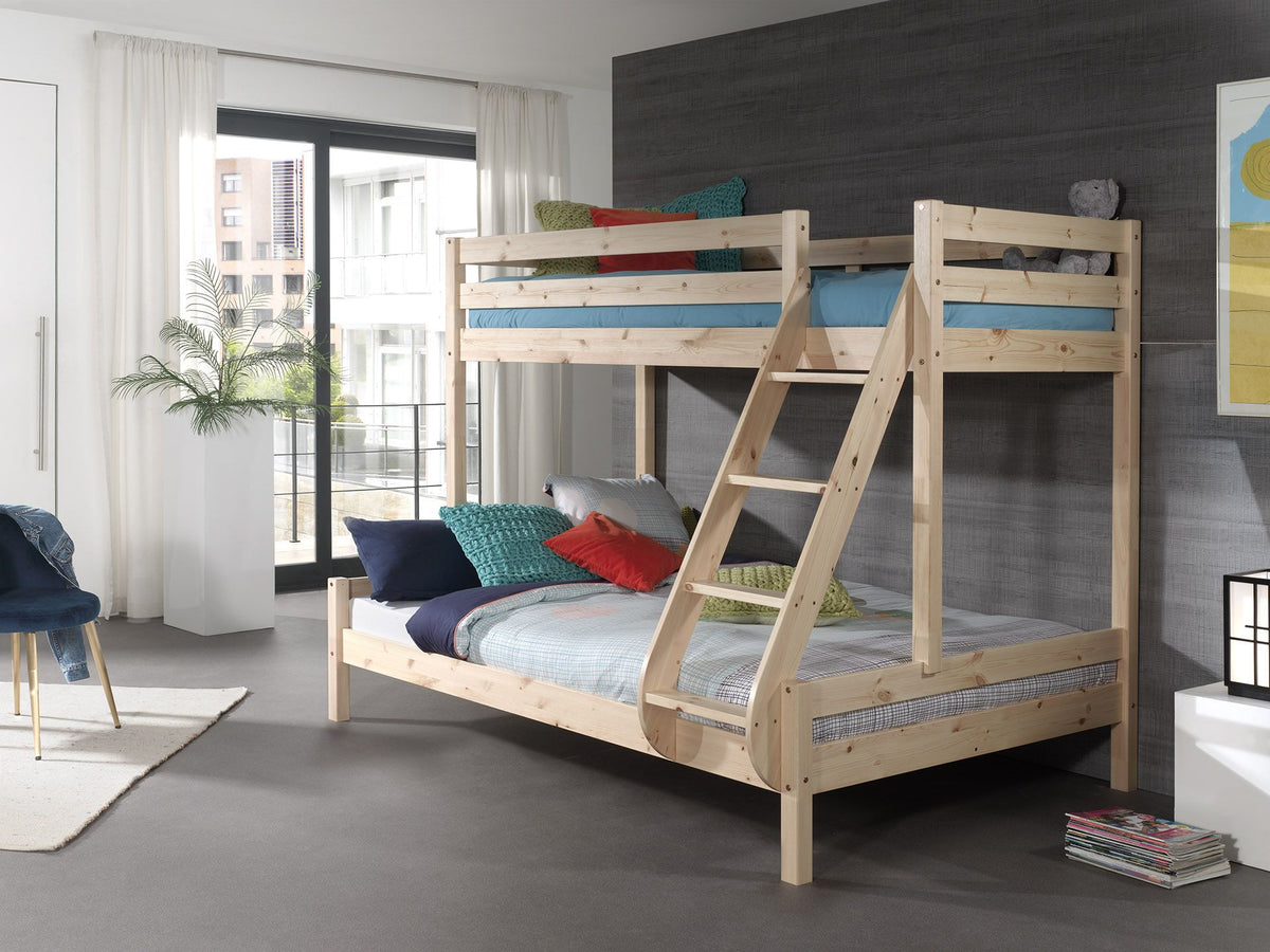 Vipack - Familiebed PINO MARTIN - Naturel - 140x200 + 90x200 cm