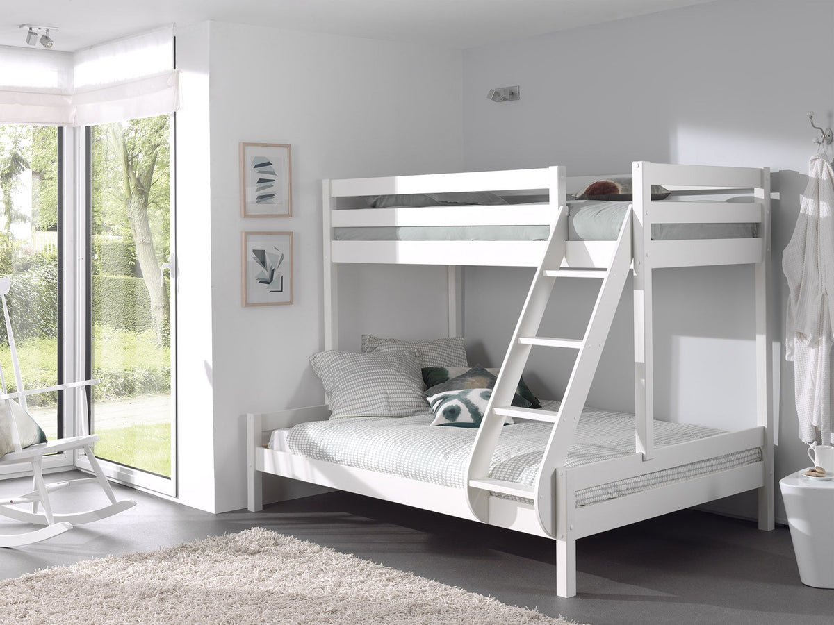 Vipack - Familiebed PINO MARTIN - Wit - 140x200 + 90x200 cm