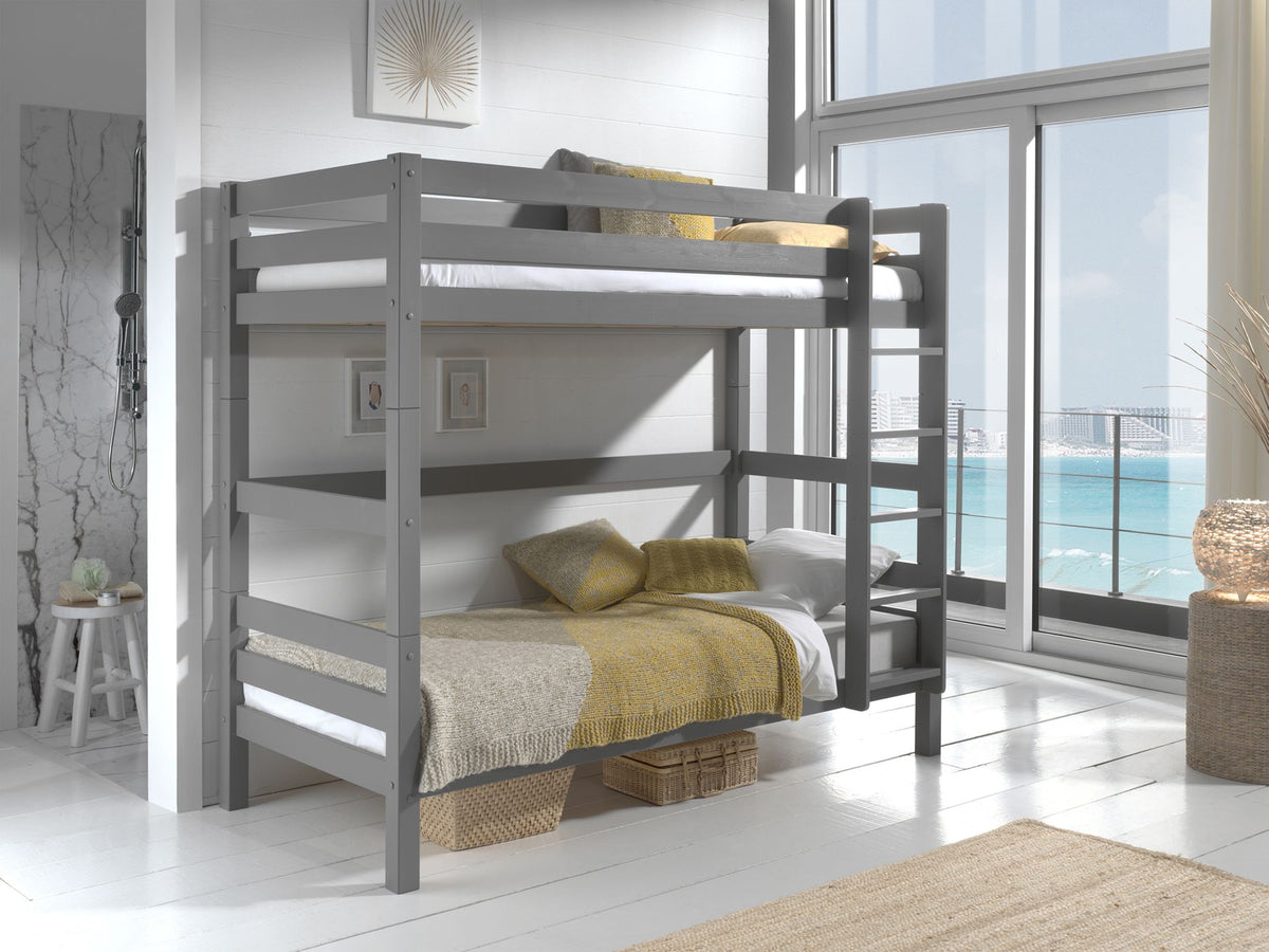Vipack - Stapelbed PINO - H180 cm - Grijs - 90x200 cm