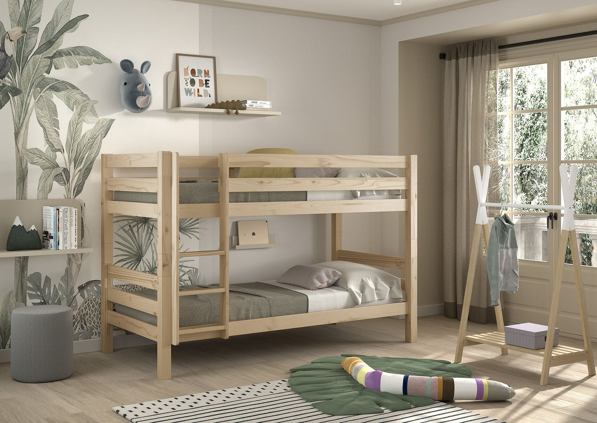 Vipack - Stapelbed PINO - H140 cm - Naturel - 90x200 cm