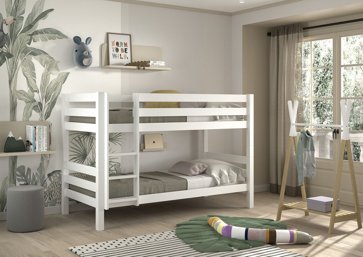 Vipack - Lits superposés PINO - H140 cm - Blanc - 90x200 cm