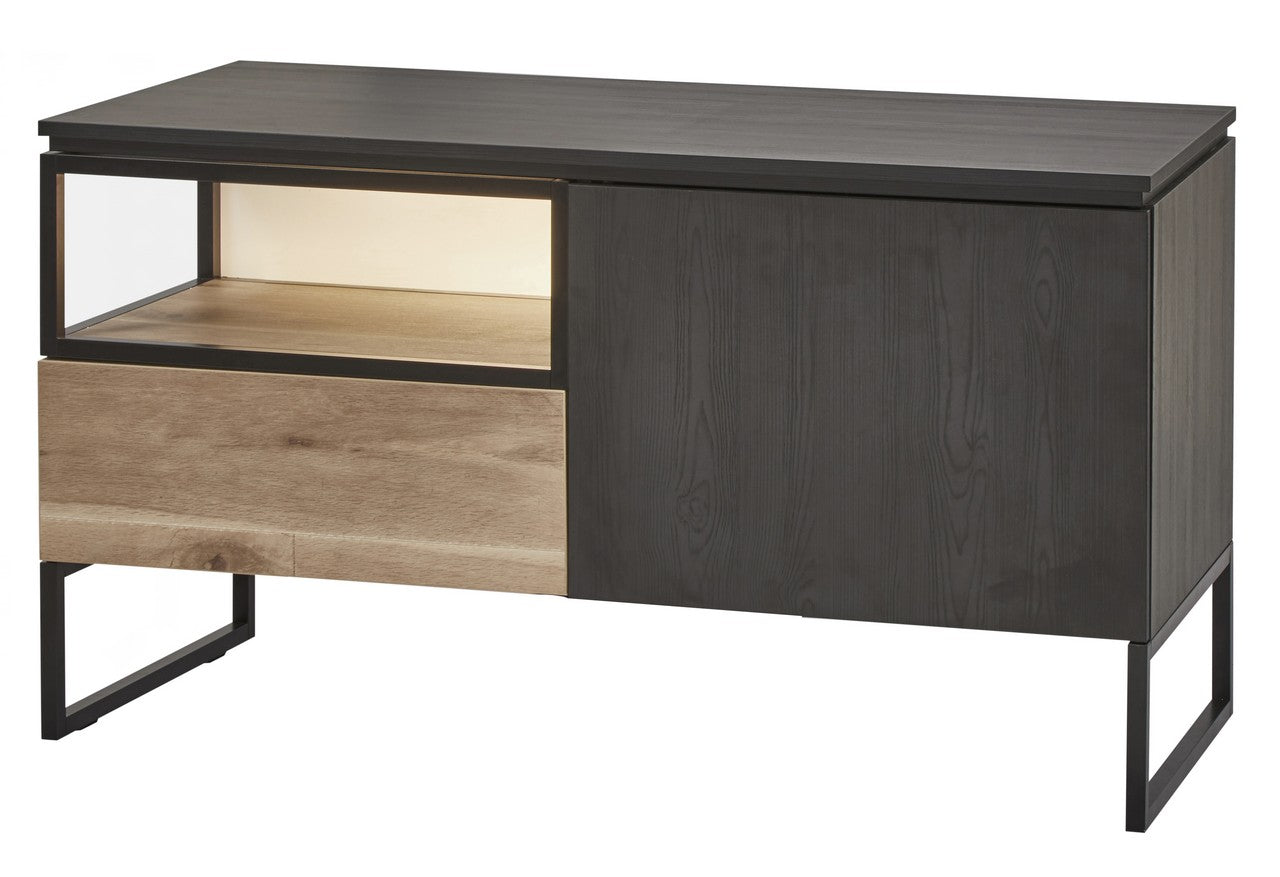Evan - TV-Meubel Portofino - TV1 - K716 - Elegant zwart/Oude Eik - 121x66x50cm