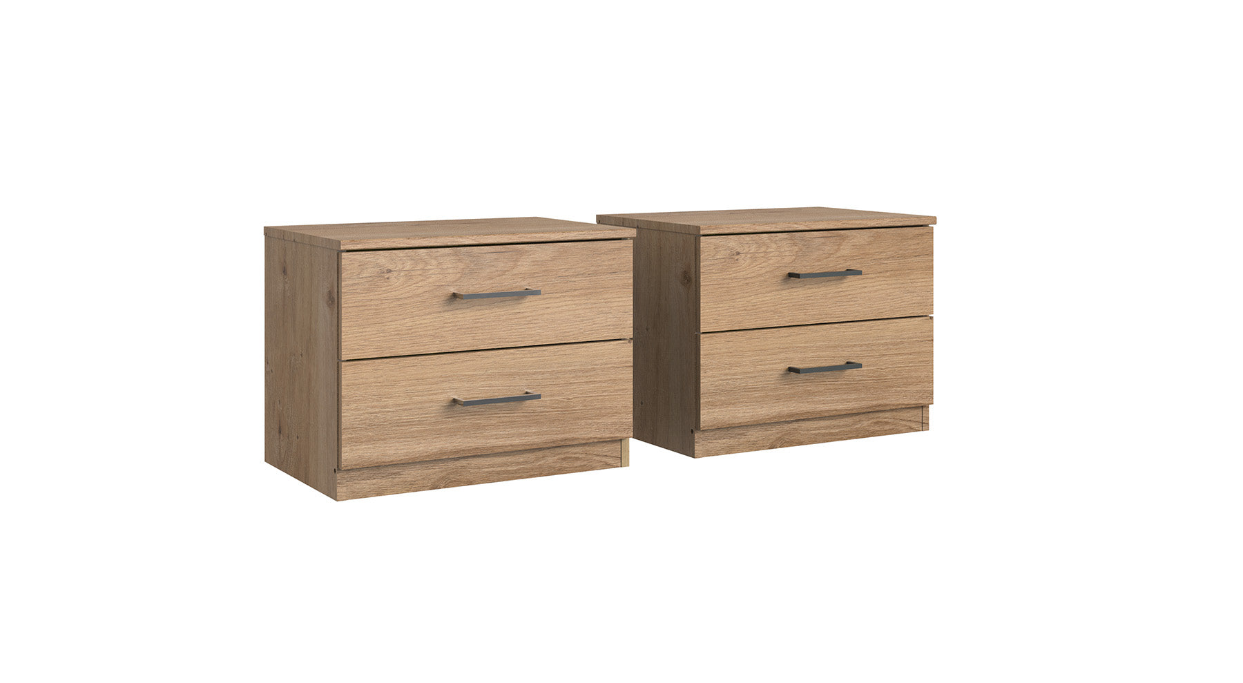Wimex - Set van 2 nachtkastjes Pamela - S08698 - Wit - 52x40x38cm