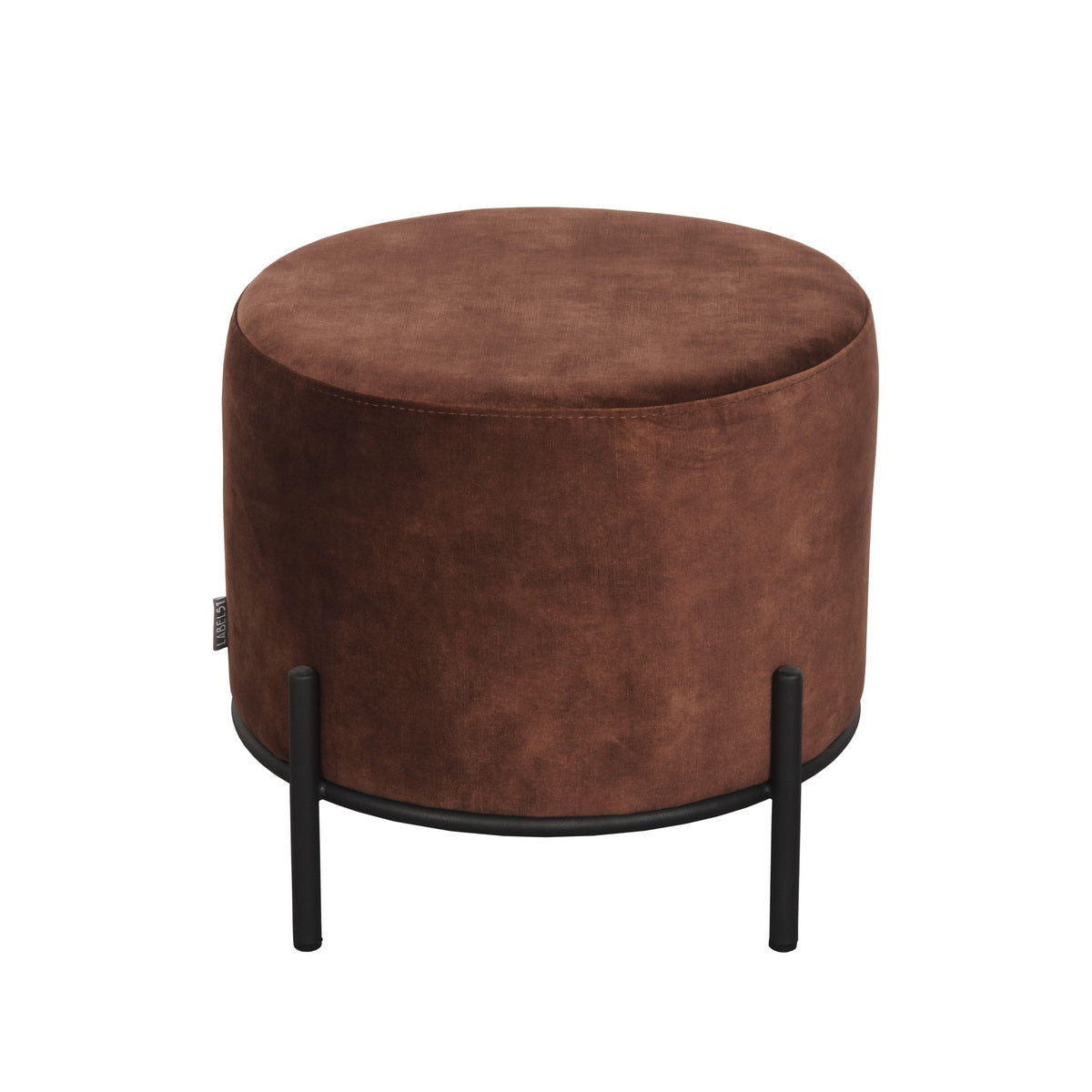 LABEL51 Poef Troy - Rust - Velours - L