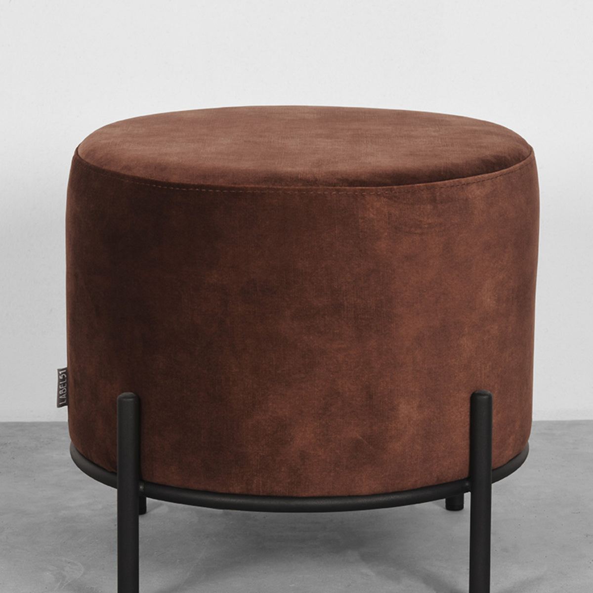 LABEL51 Poef Troy - Rust - Velours - L