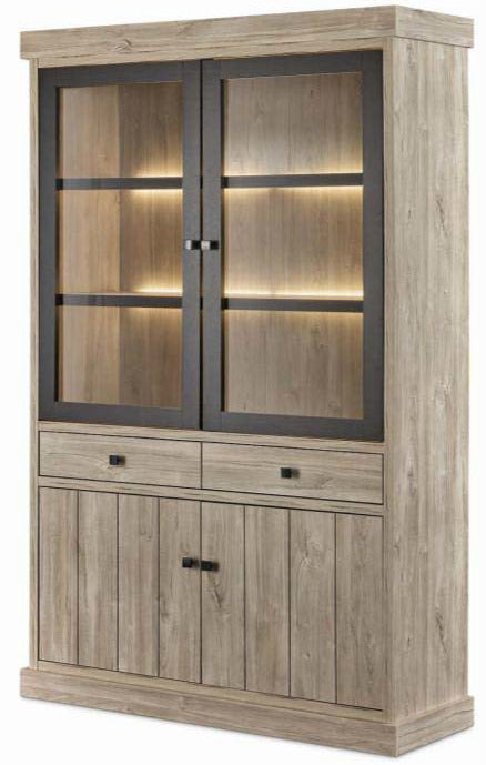 GBO - Vitrine Troy – 125x213x42 cm - Chêne Beach
